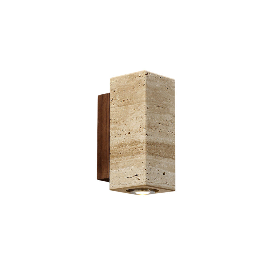 Uvineth Modern Minimalist Travertine Wall Lamp - Lamp Copper