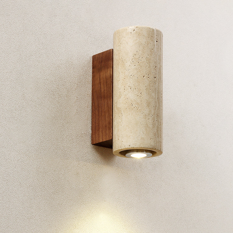 Uvineth Modern Minimalist Travertine Wall Lamp - Lamp Copper