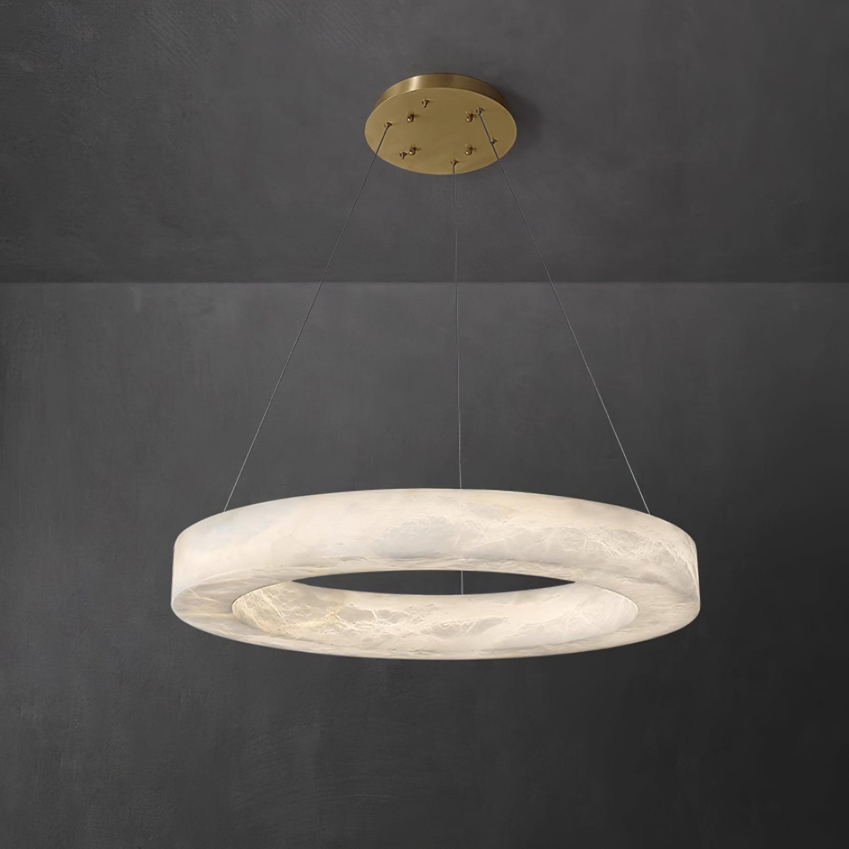 Olloros Alabaster Multi-Ring Pendant Light - Letslighting