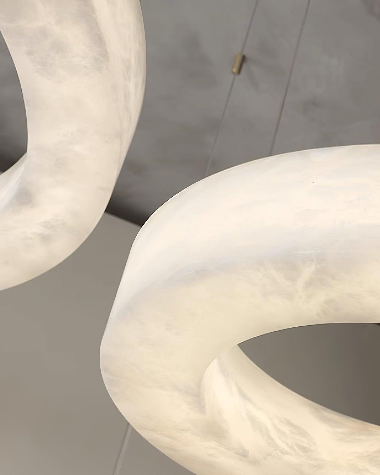 Olloros Alabaster Multi-Ring Pendant Light - Letslighting