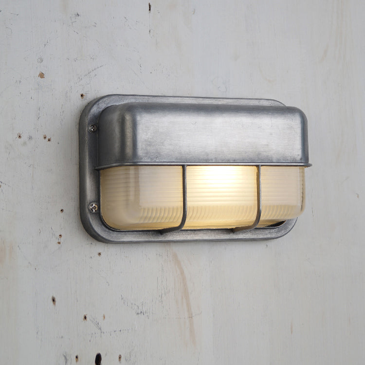 Olcarila Vintage Outdoor Metal Glass Sconce Wall Lamp - Lamp Copper