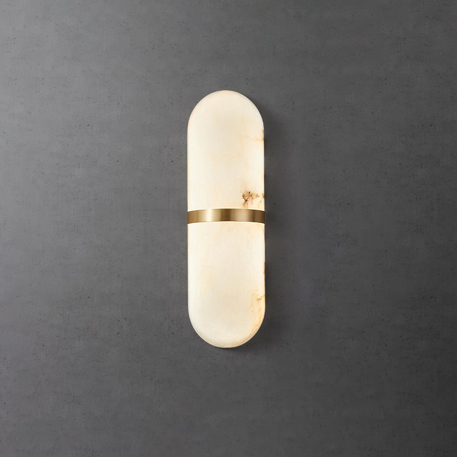 Wall Lamp Alabaster Capsule Brass Band - Letslighting