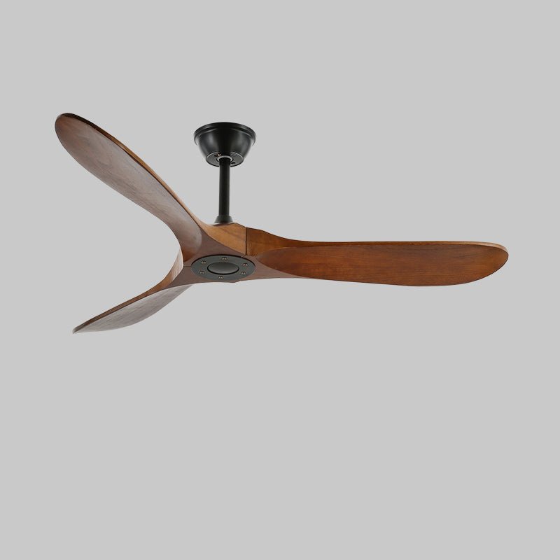 Ventilador de Techo de Madera Aviona, demostrando altura de suspensión ajustable.