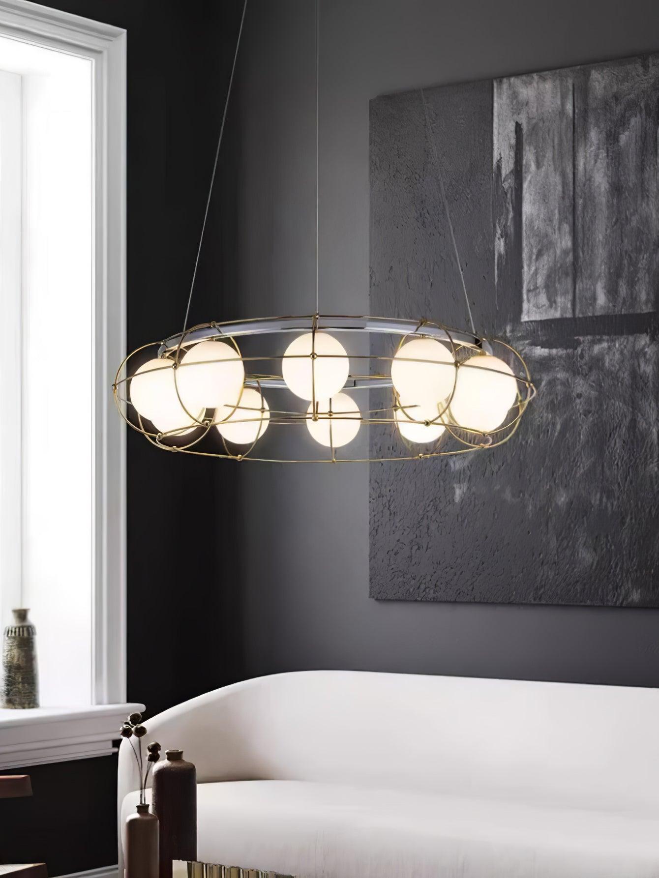 Mia Modern Glass Chandelier - Letslighting