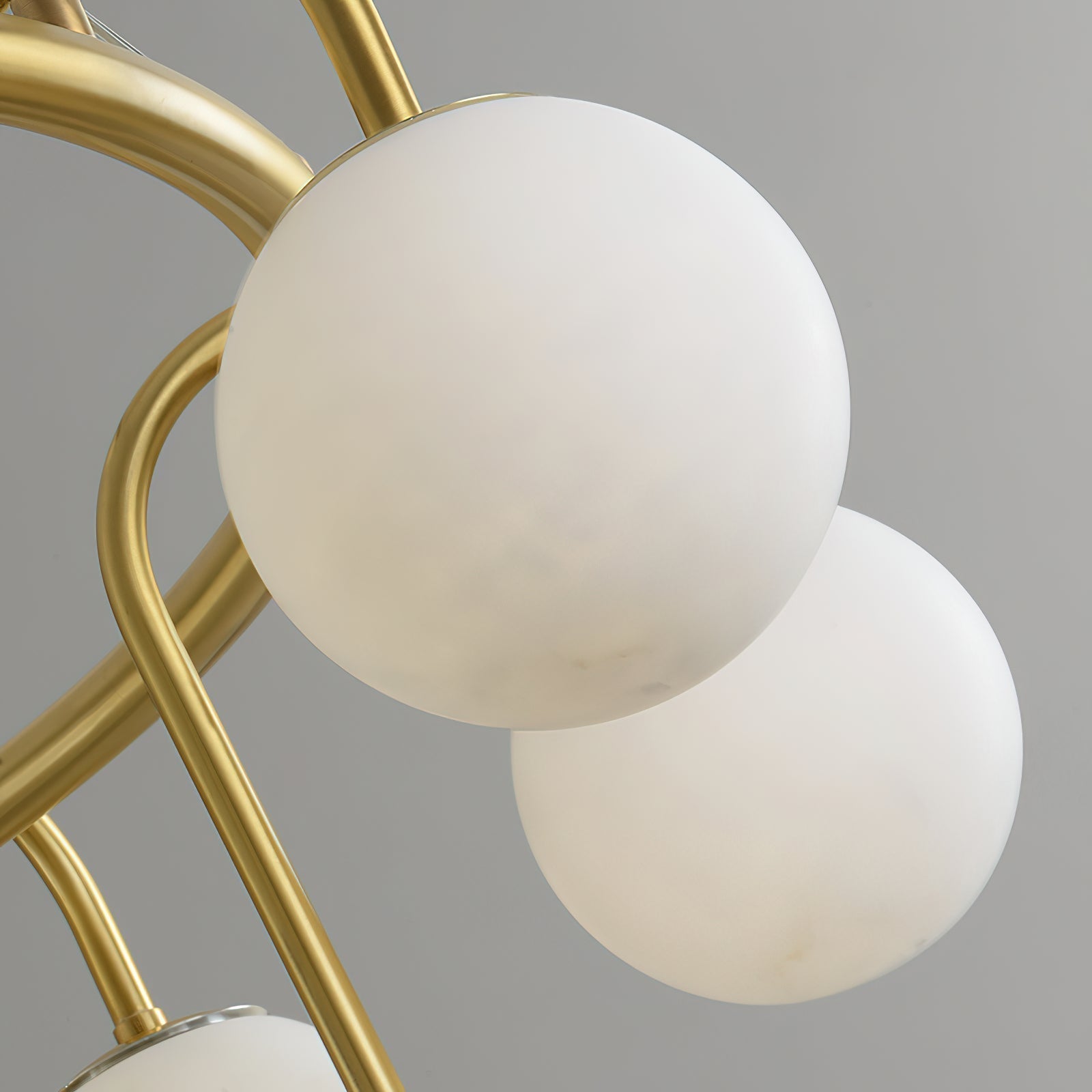 Zotalara Premium Elegance Brass Alabaster Chandelier - Lamp Copper