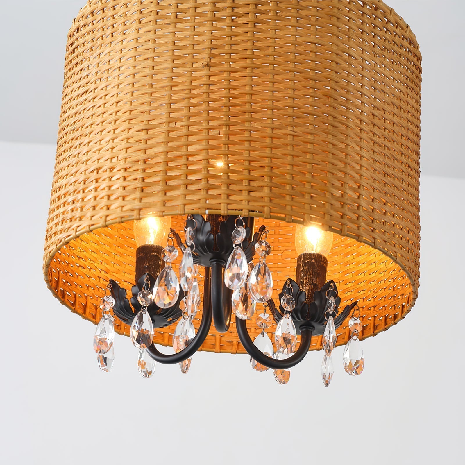 Avnoren Vintage Natural Crystal Pendant Lamp - Lamp Copper