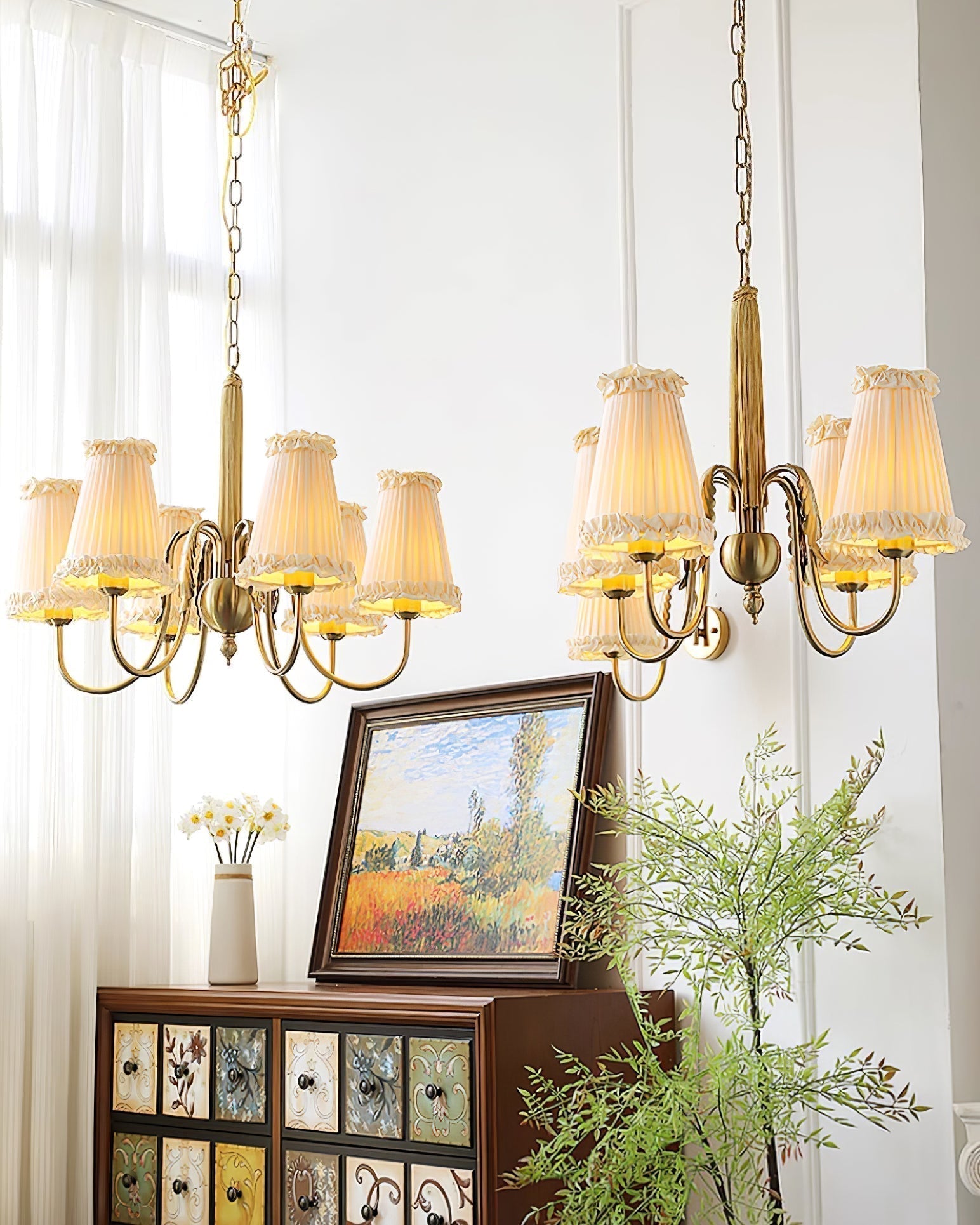 Ervaren Vintage Postmodern Luxury Fabric Chandelier - Lamp Copper
