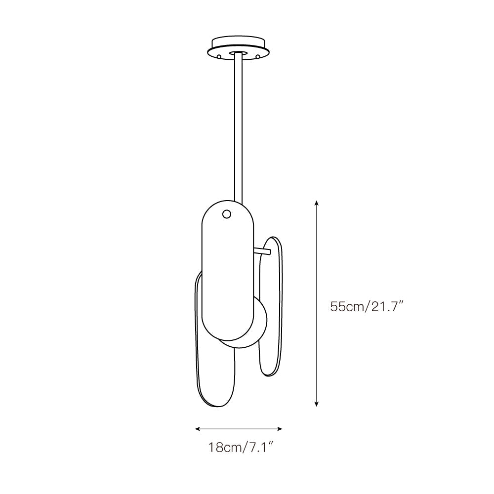 Cevynarae Modern Minimalist Marble Glass Pendant Lamp - Lamp Copper