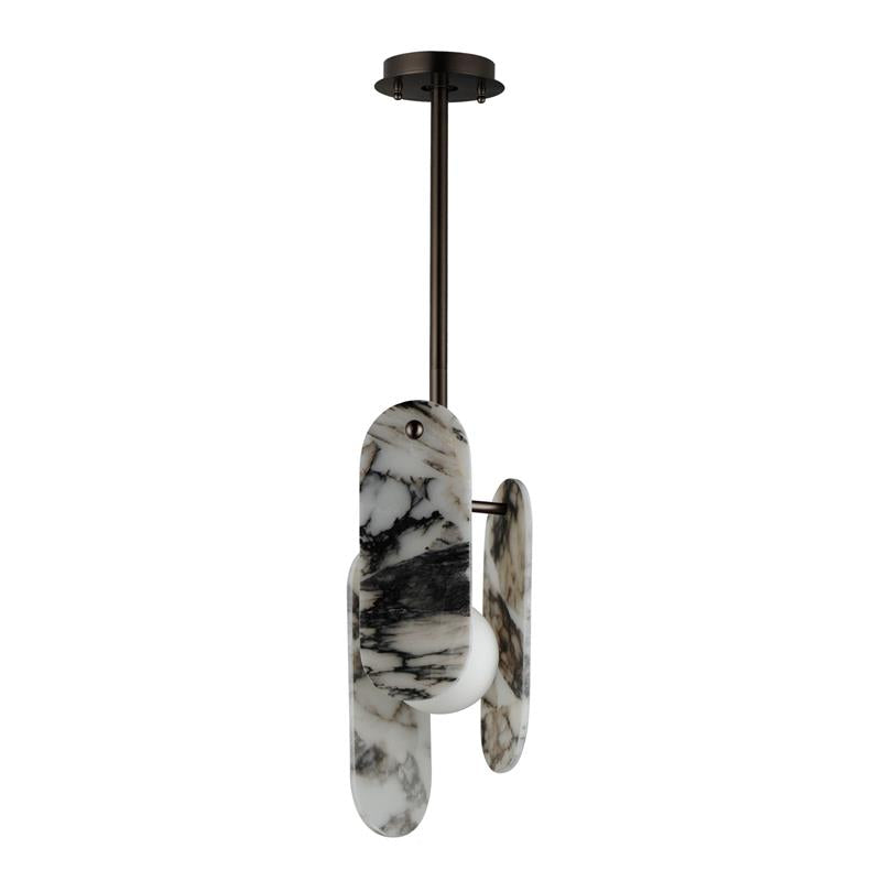 Cevynarae Modern Minimalist Marble Glass Pendant Lamp - Lamp Copper