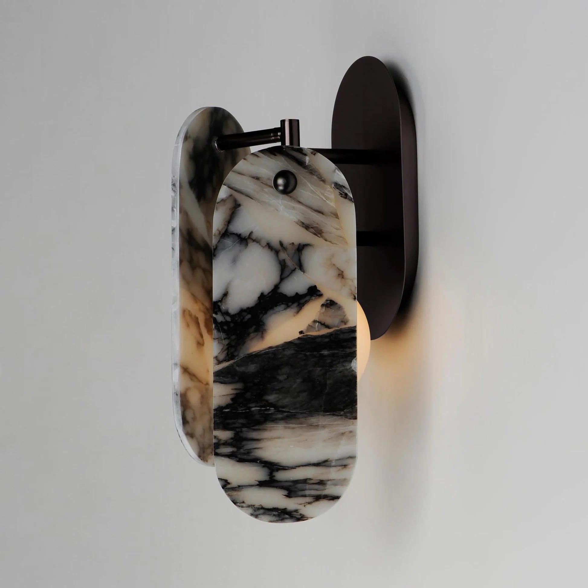 Lysolila Modern Minimalist Marble Glass Wall Lamp - Lamp Copper