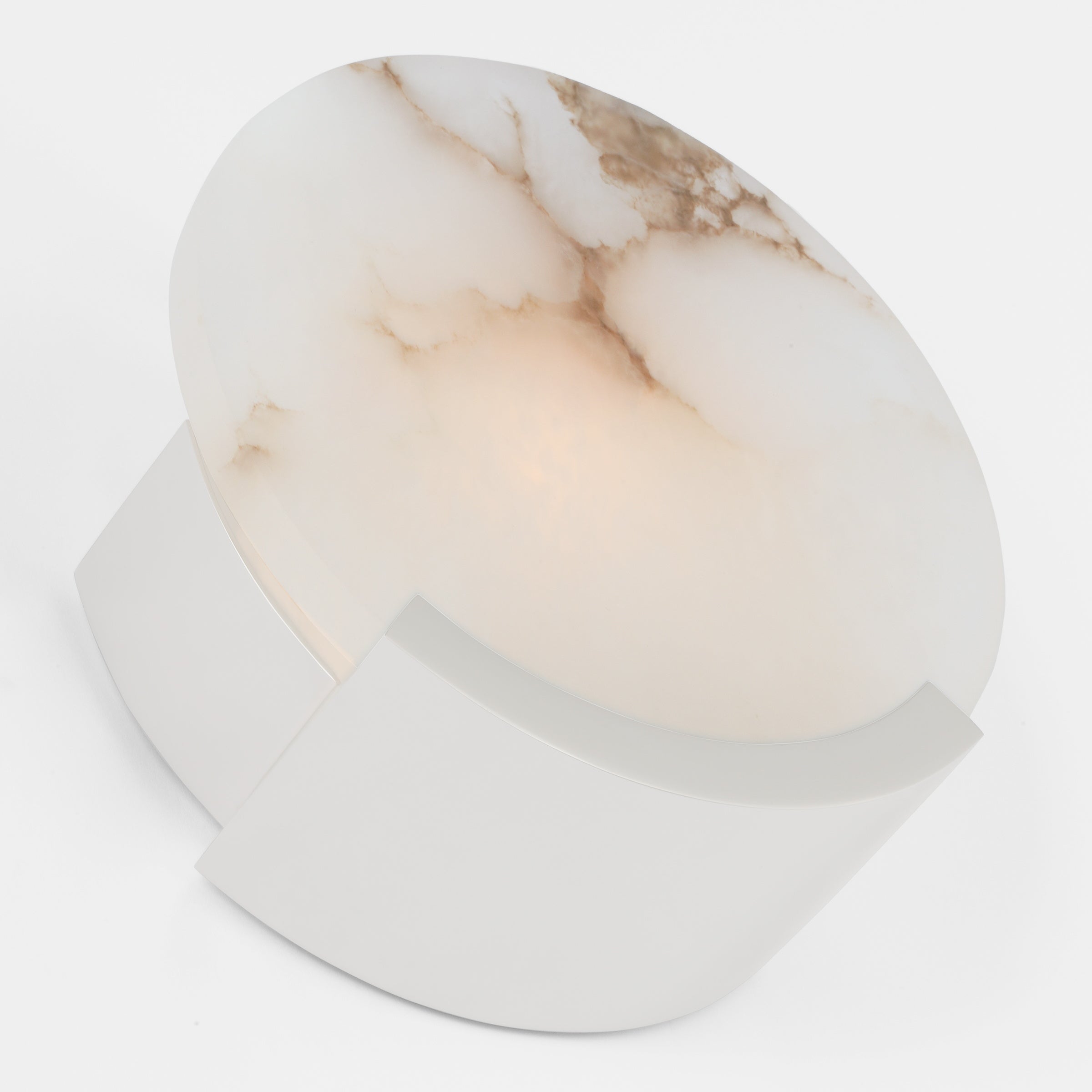 Avsolisra Modern Minimalist Round Alabaster Wall Lamp - Lamp Copper