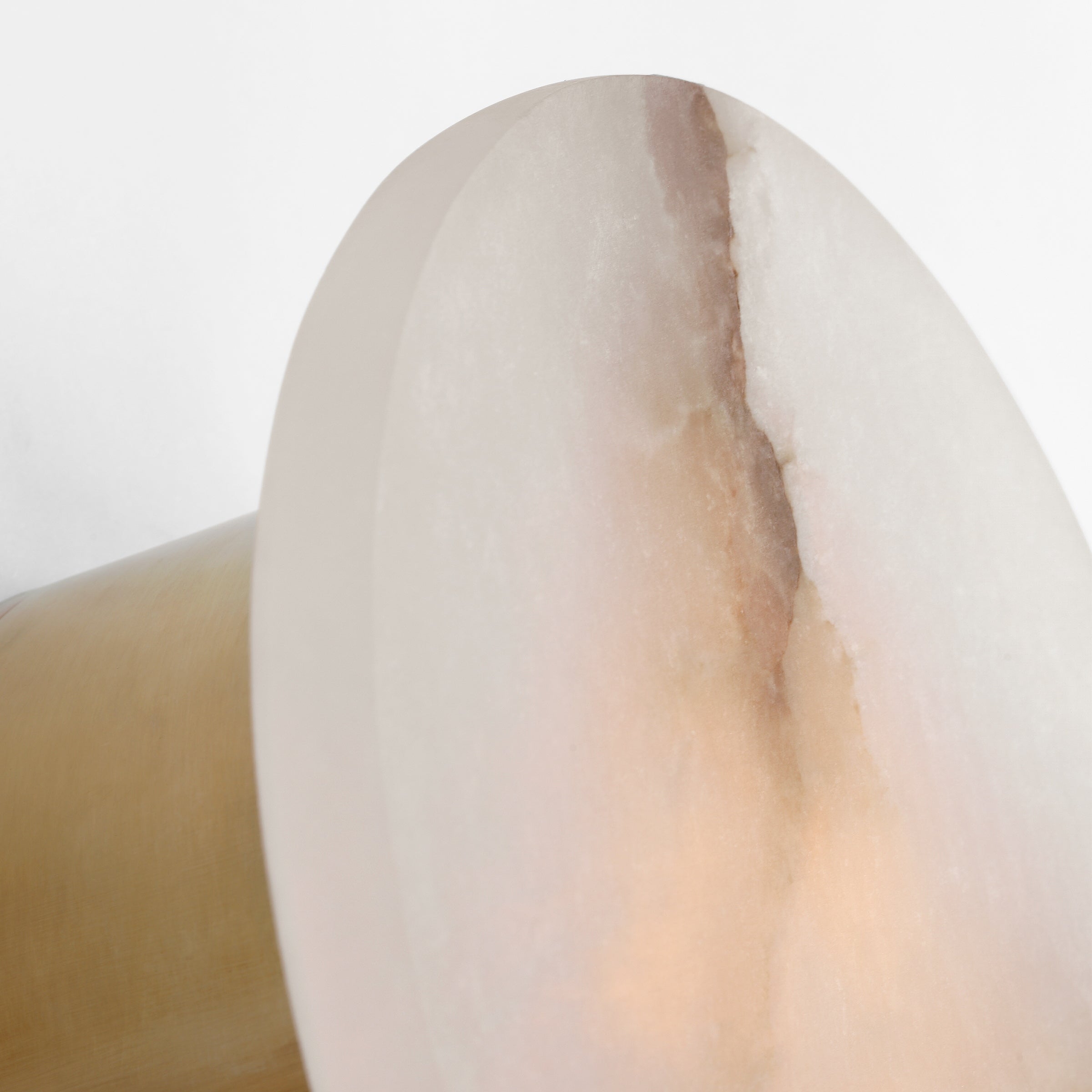 Avsolisra Modern Minimalist Round Alabaster Wall Lamp - Lamp Copper