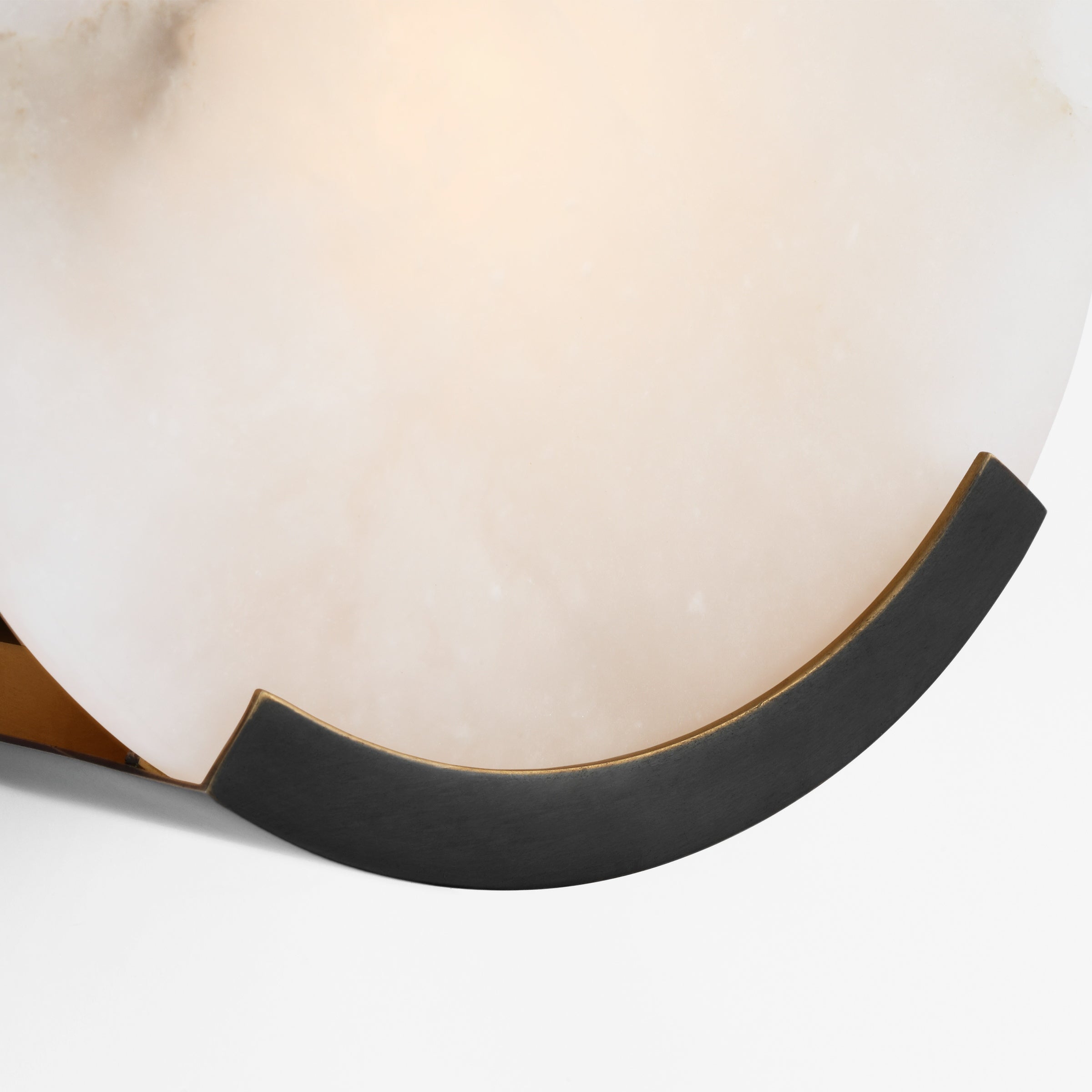 Avsolisra Modern Minimalist Round Alabaster Wall Lamp - Lamp Copper