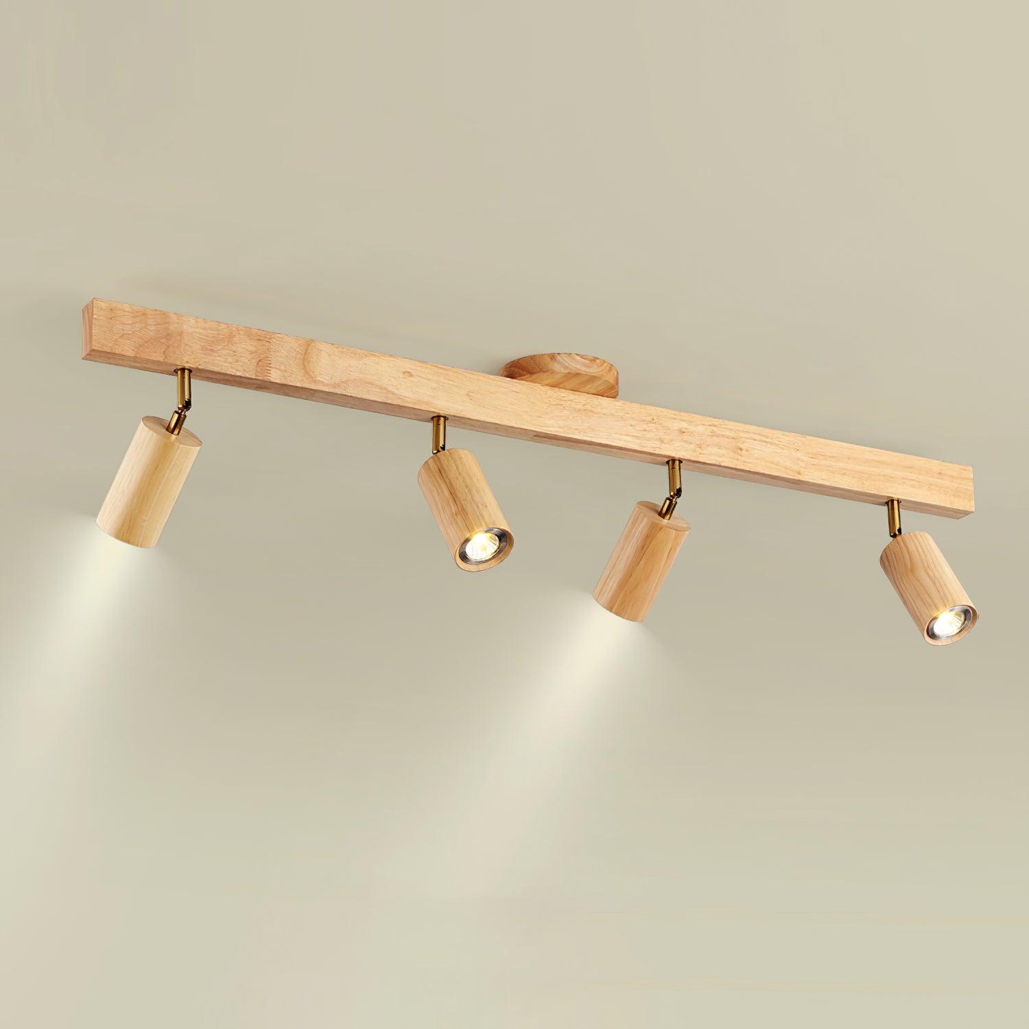 Aim Foco de Iluminación de Riel de Madera Clásica