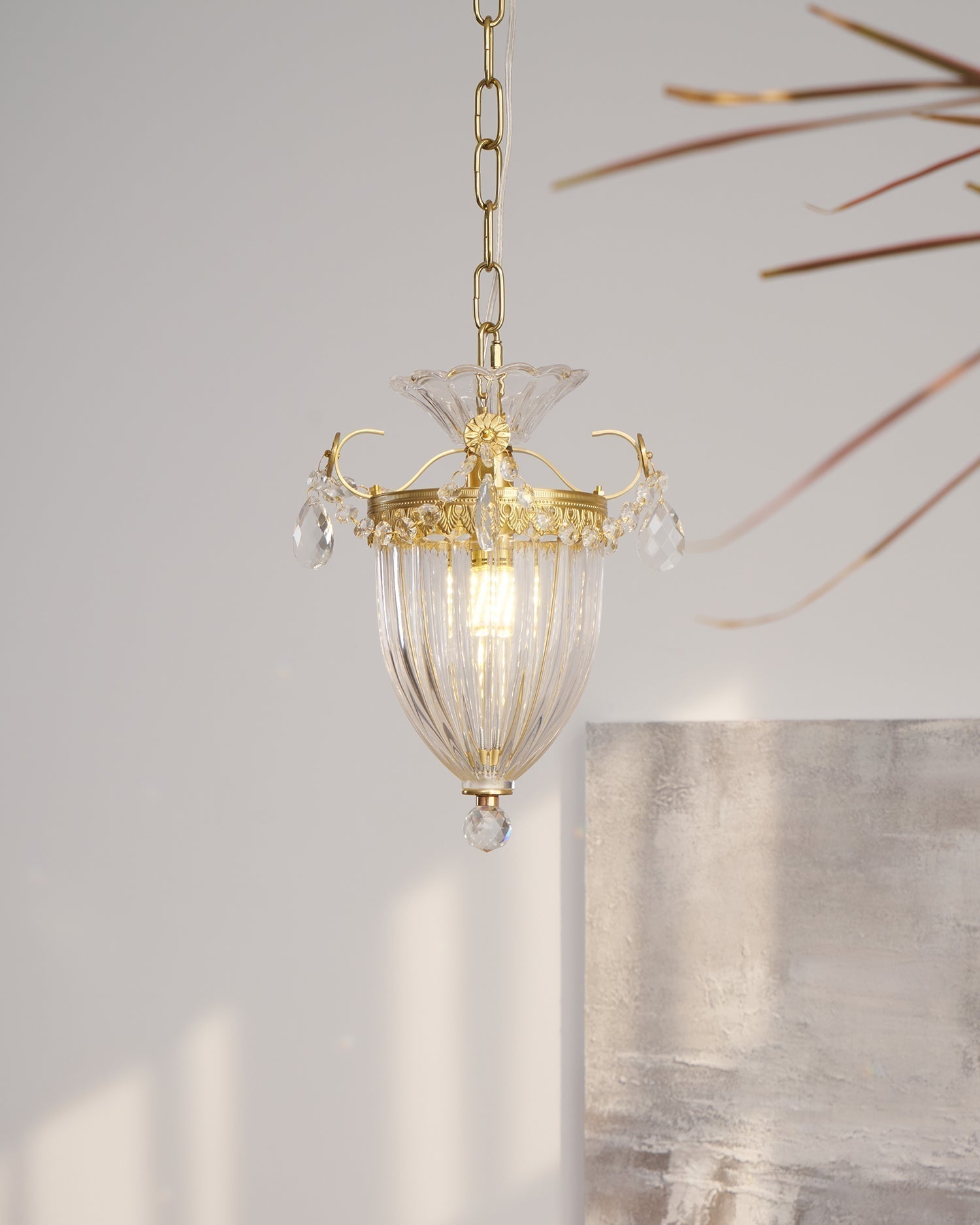 Pendant Lamp Vintage Glamour Crystal Drops - Letslighting