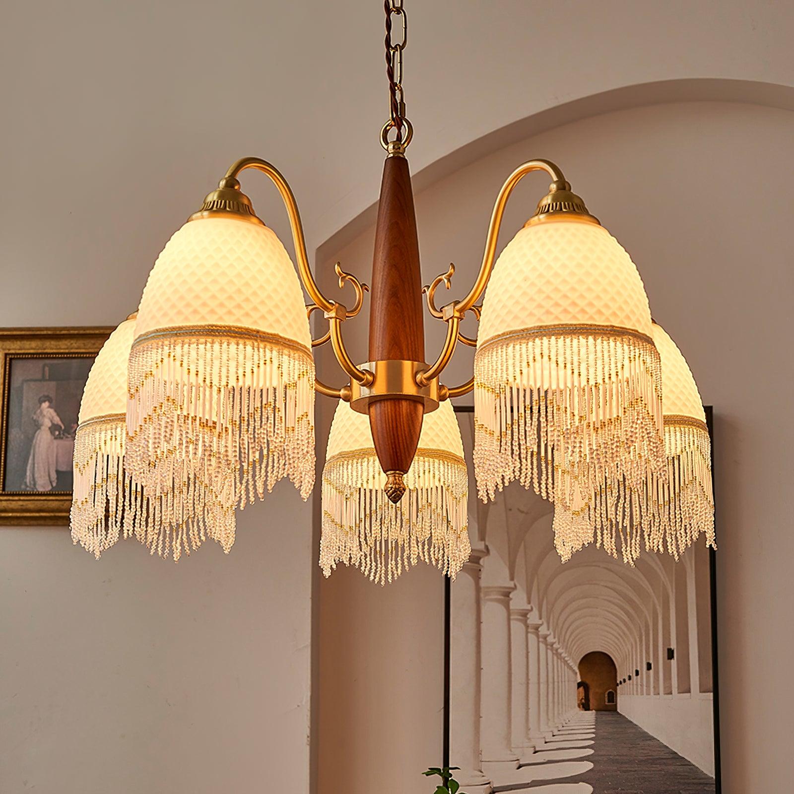 Aurora Chandelier Tassel Glass Vintage - Letslighting