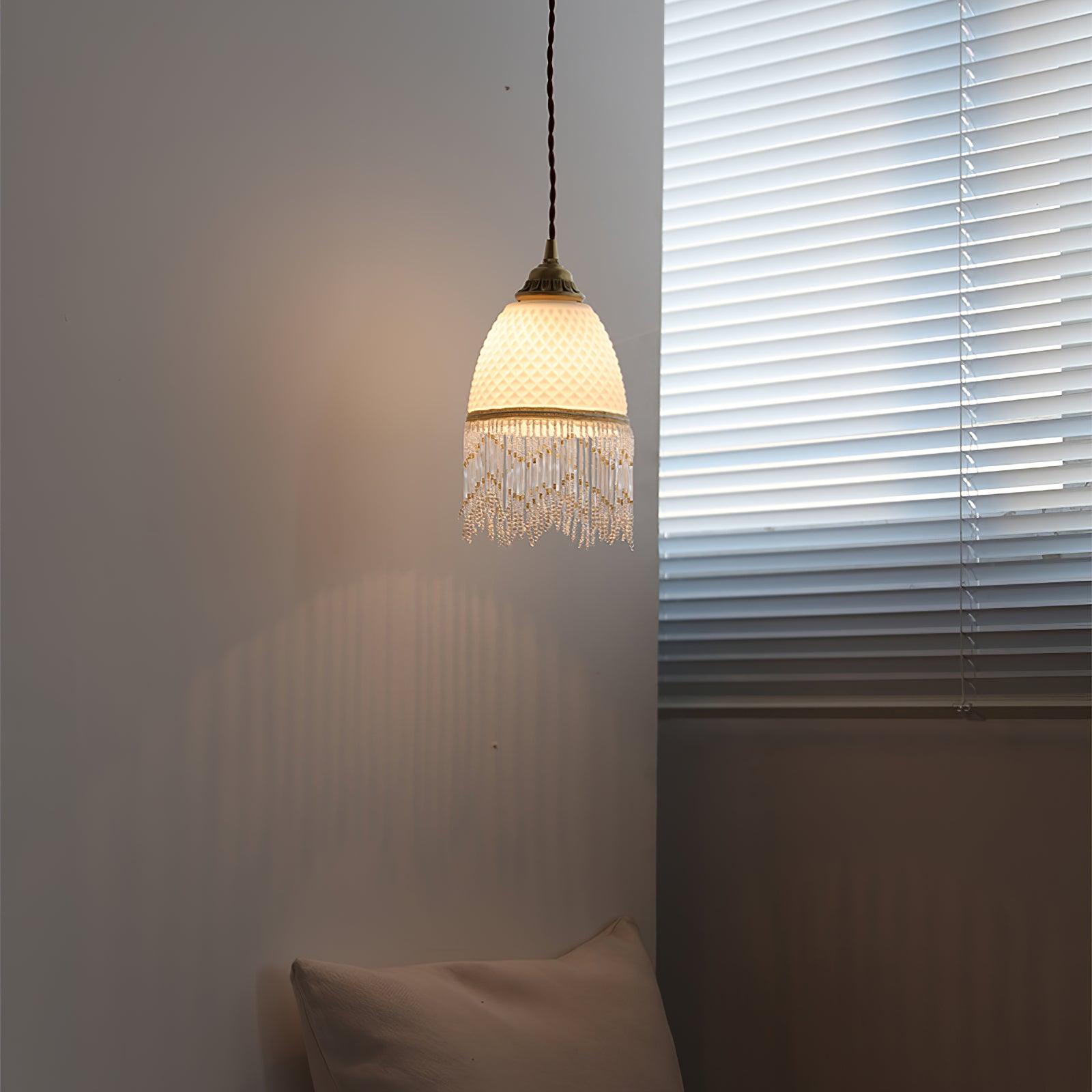 Mesh Tassel Glass Pendant Light - Letslighting