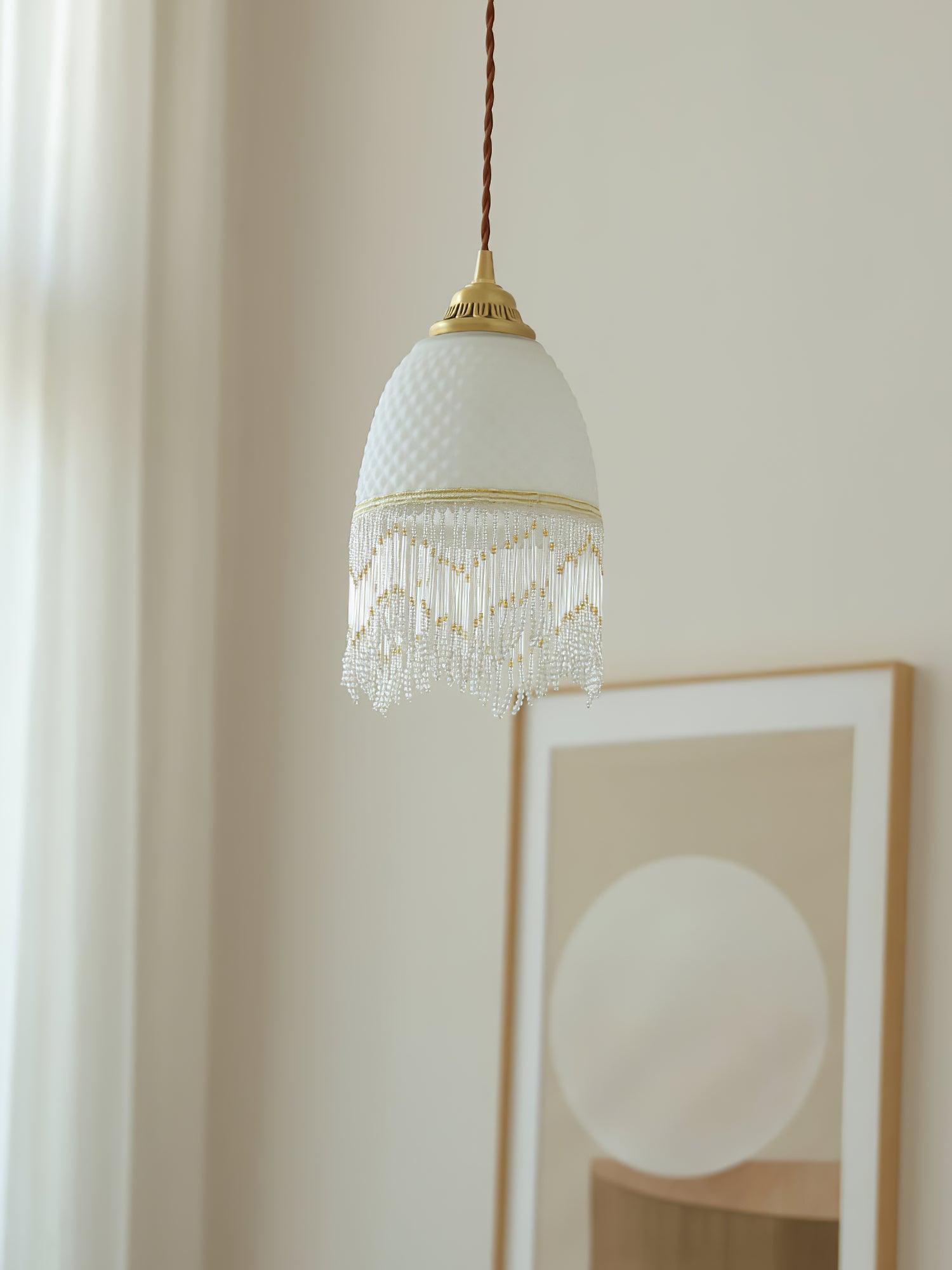Mesh Tassel Glass Pendant Light - Letslighting