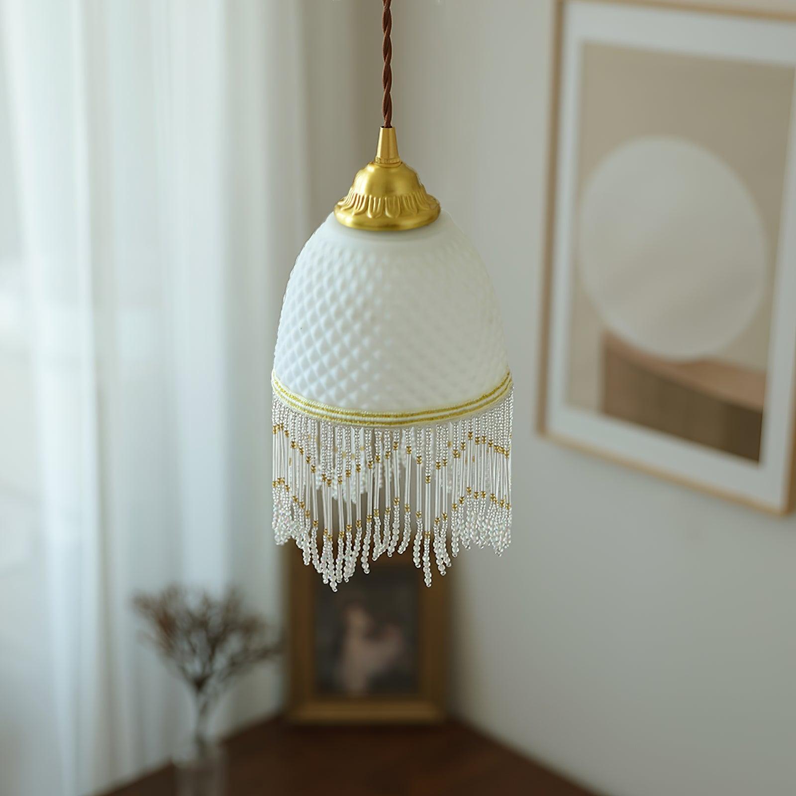 Mesh Tassel Glass Pendant Light - Letslighting