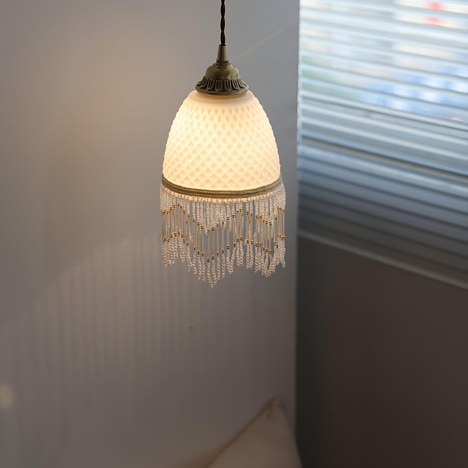 Mesh Tassel Glass Pendant Light - Letslighting