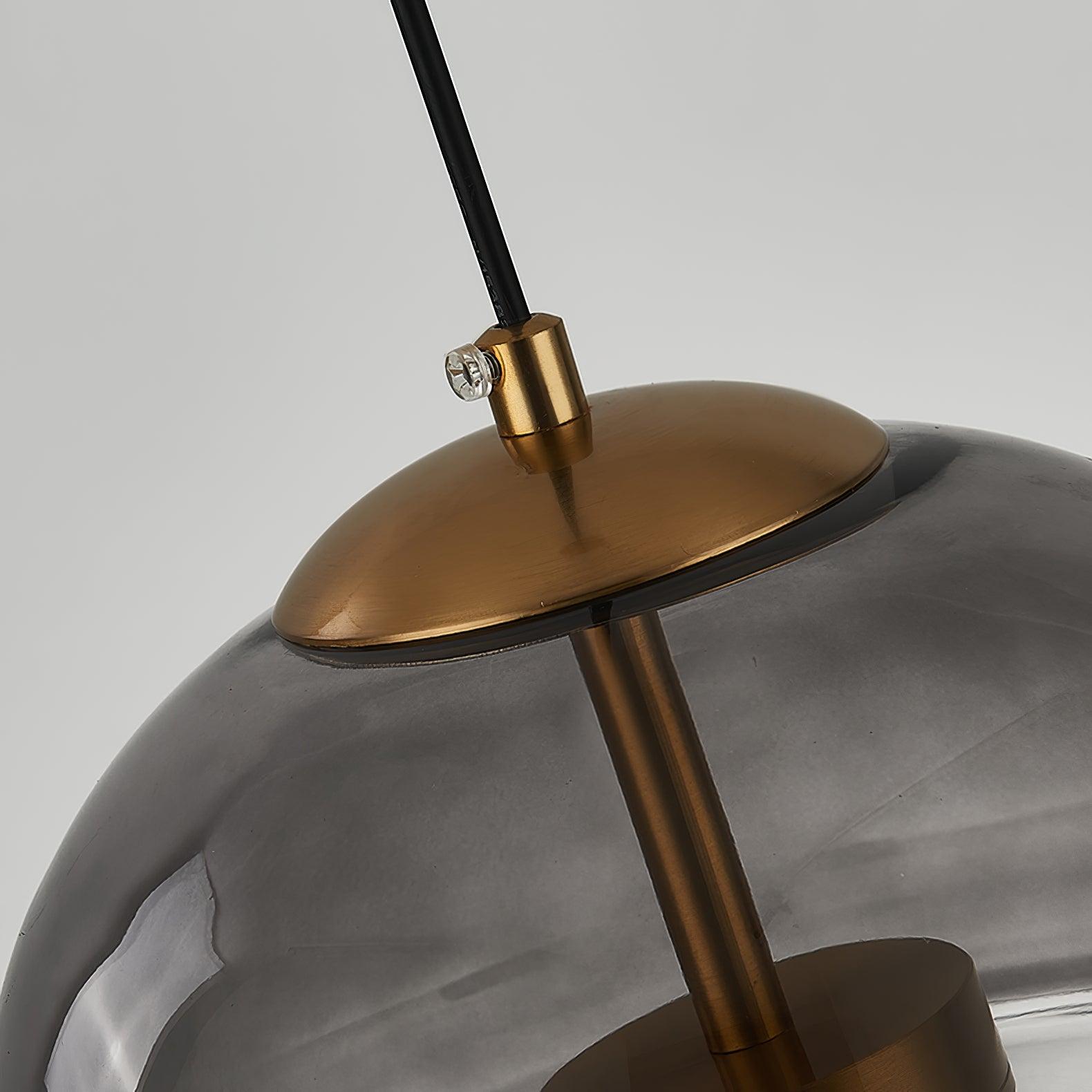 Aged Modern Minimalist Dome Metal Glass Pendant Light - Letslighting