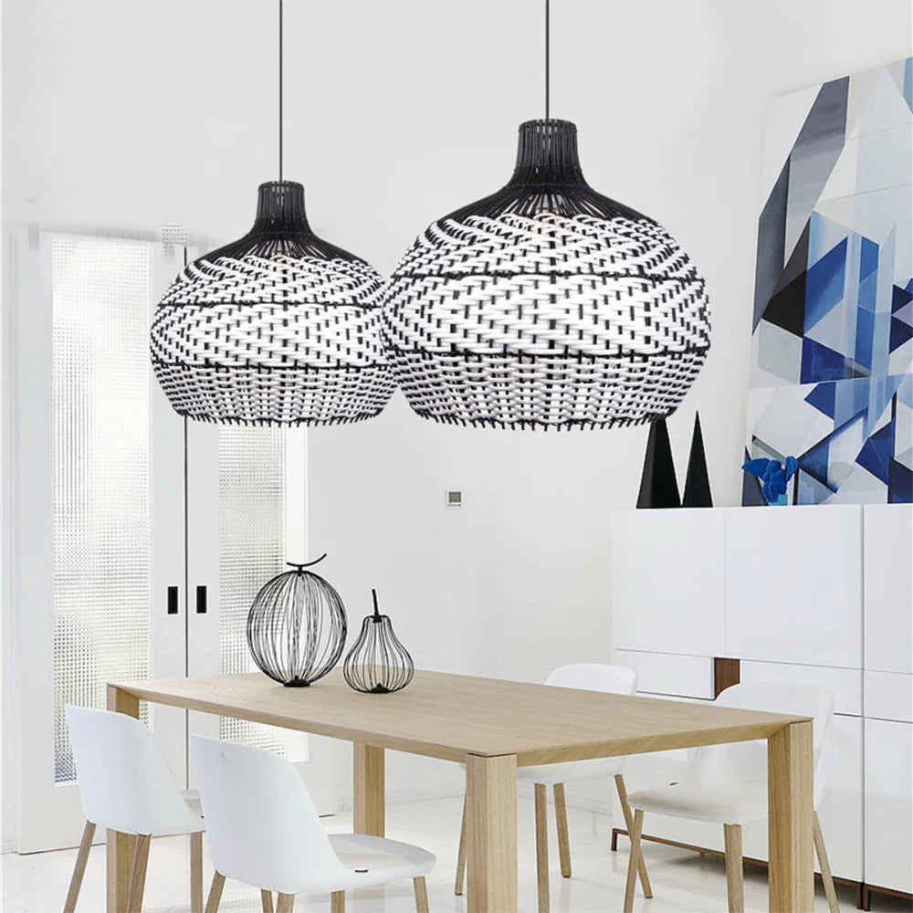 Ritta Moderno LED Lámpara Colgante Ratán Comedor/Salón