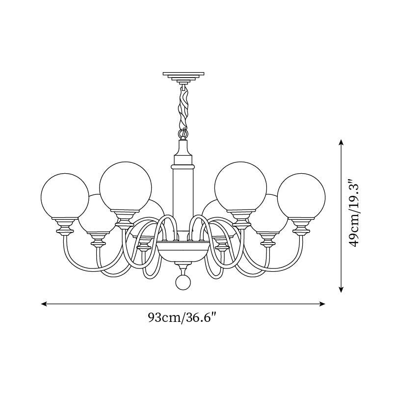 Lumivian 8-Light Globe Chandelier - Letslighting