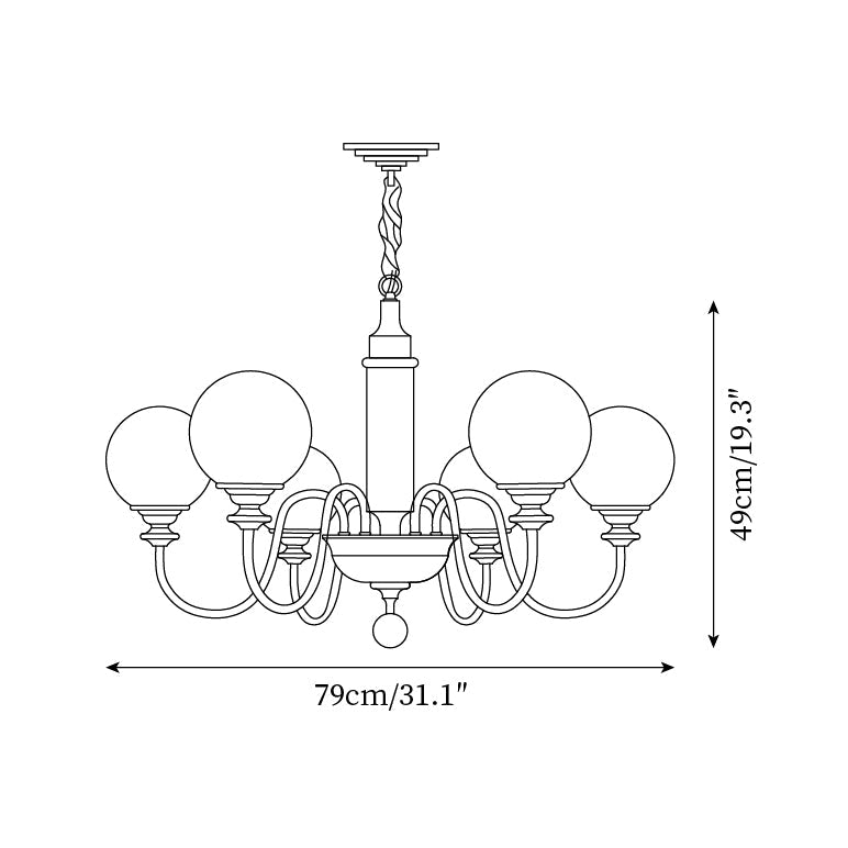 Lumivian 8-Light Globe Chandelier - Letslighting