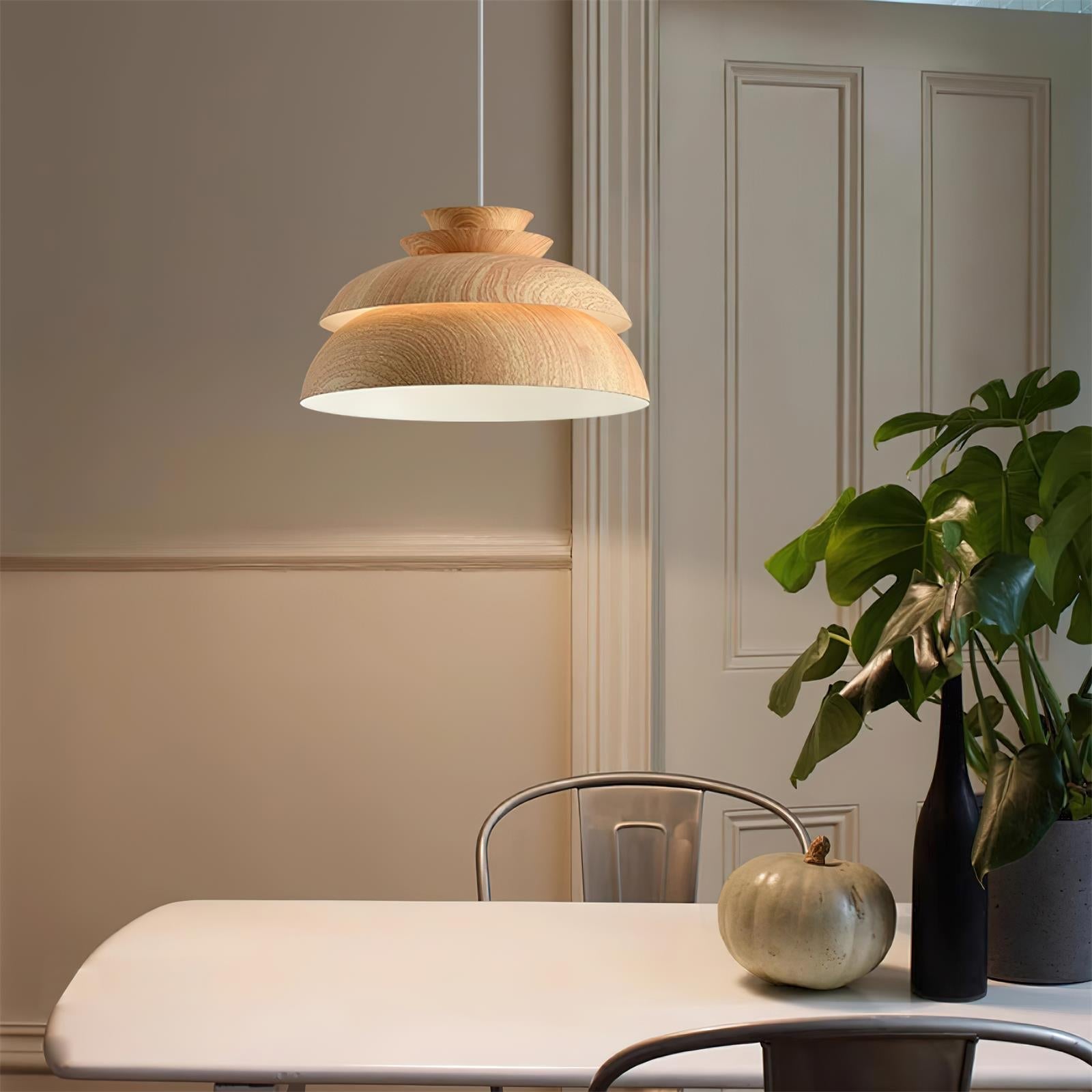 Pendant Lamp Aluminum Layered Dome Modern Minimalist - Letslighting