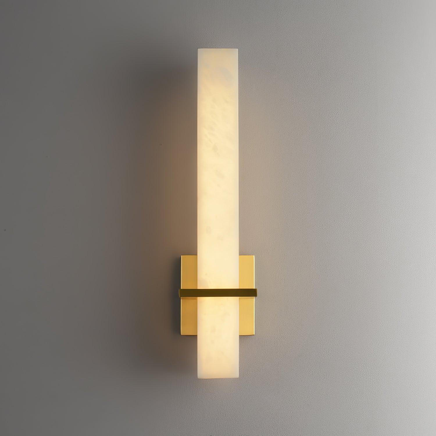 Luste Alabaster Wall Sconce Brass Band Shape - Letslighting
