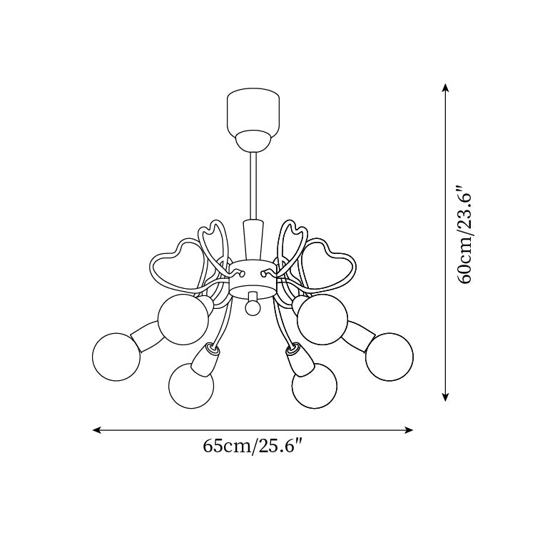 Chandelier Heart-Shaped Playful - Letslighting