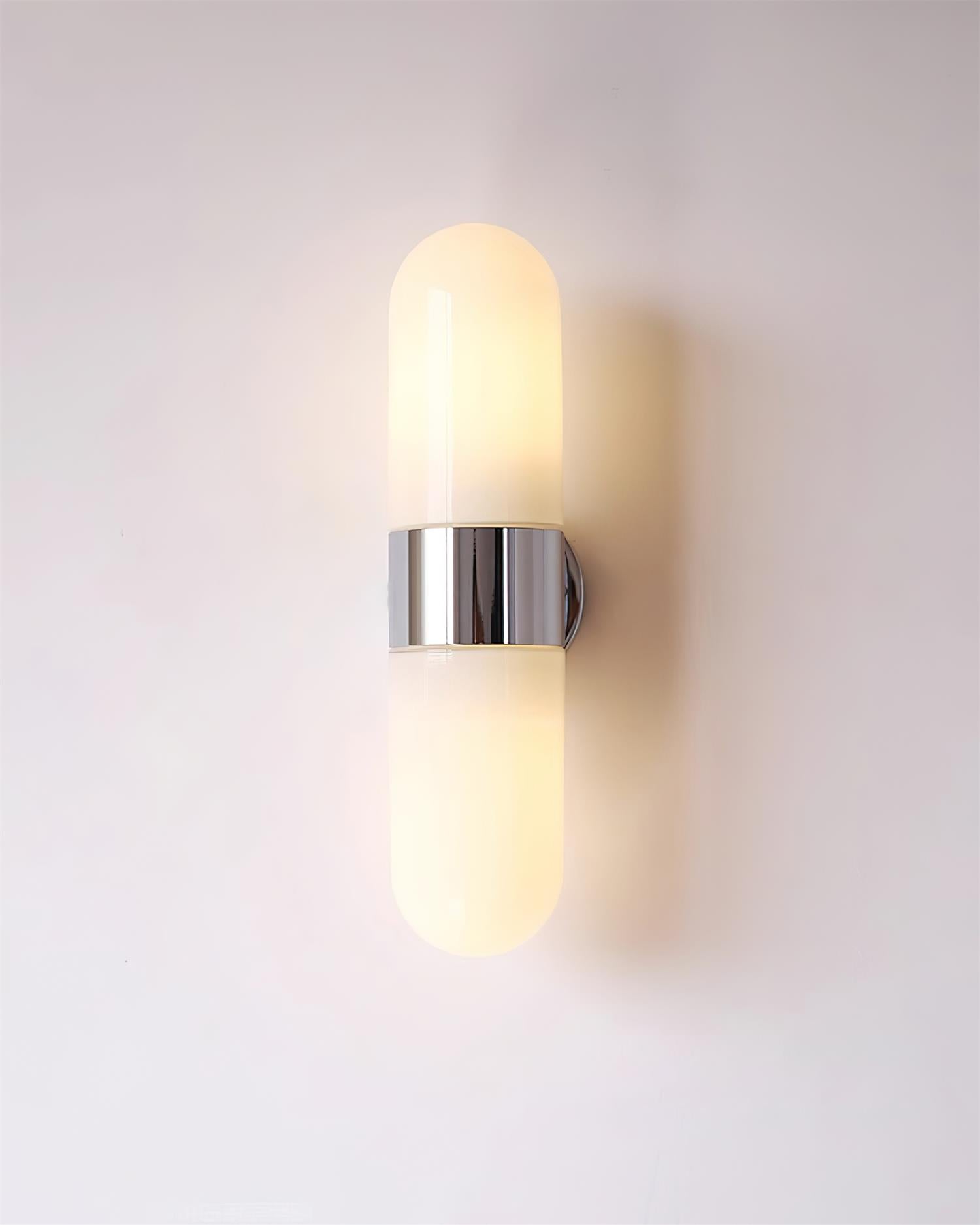 Wall Lamp Metal Glass Modern Minimalist Vertical Sconce for Bedroom - Letslighting