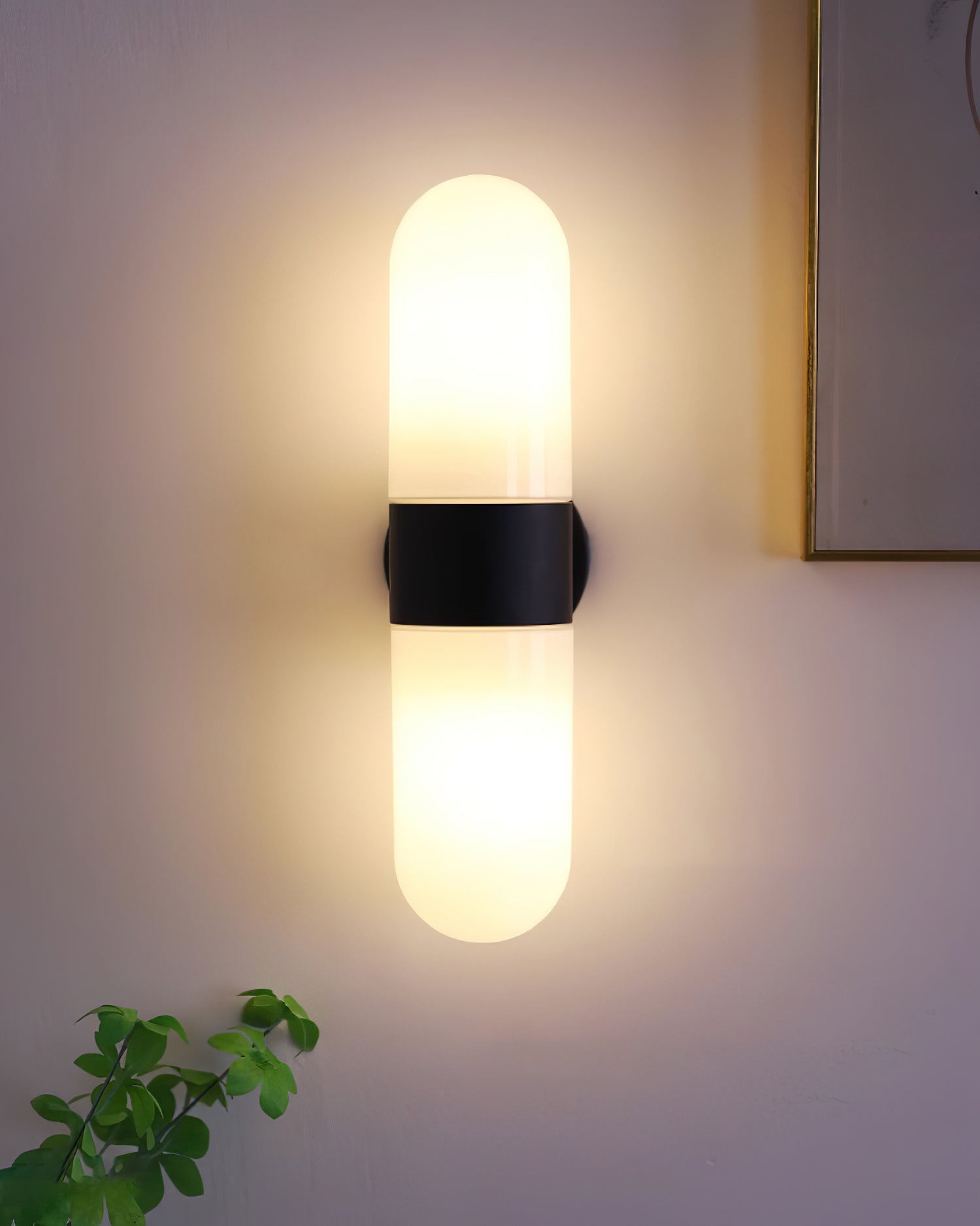 Wall Lamp Metal Glass Modern Minimalist Vertical Sconce for Bedroom - Letslighting