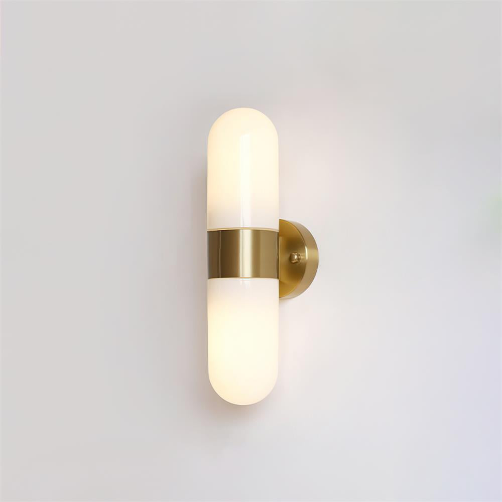 Wall Lamp Metal Glass Modern Minimalist Vertical Sconce for Bedroom - Letslighting