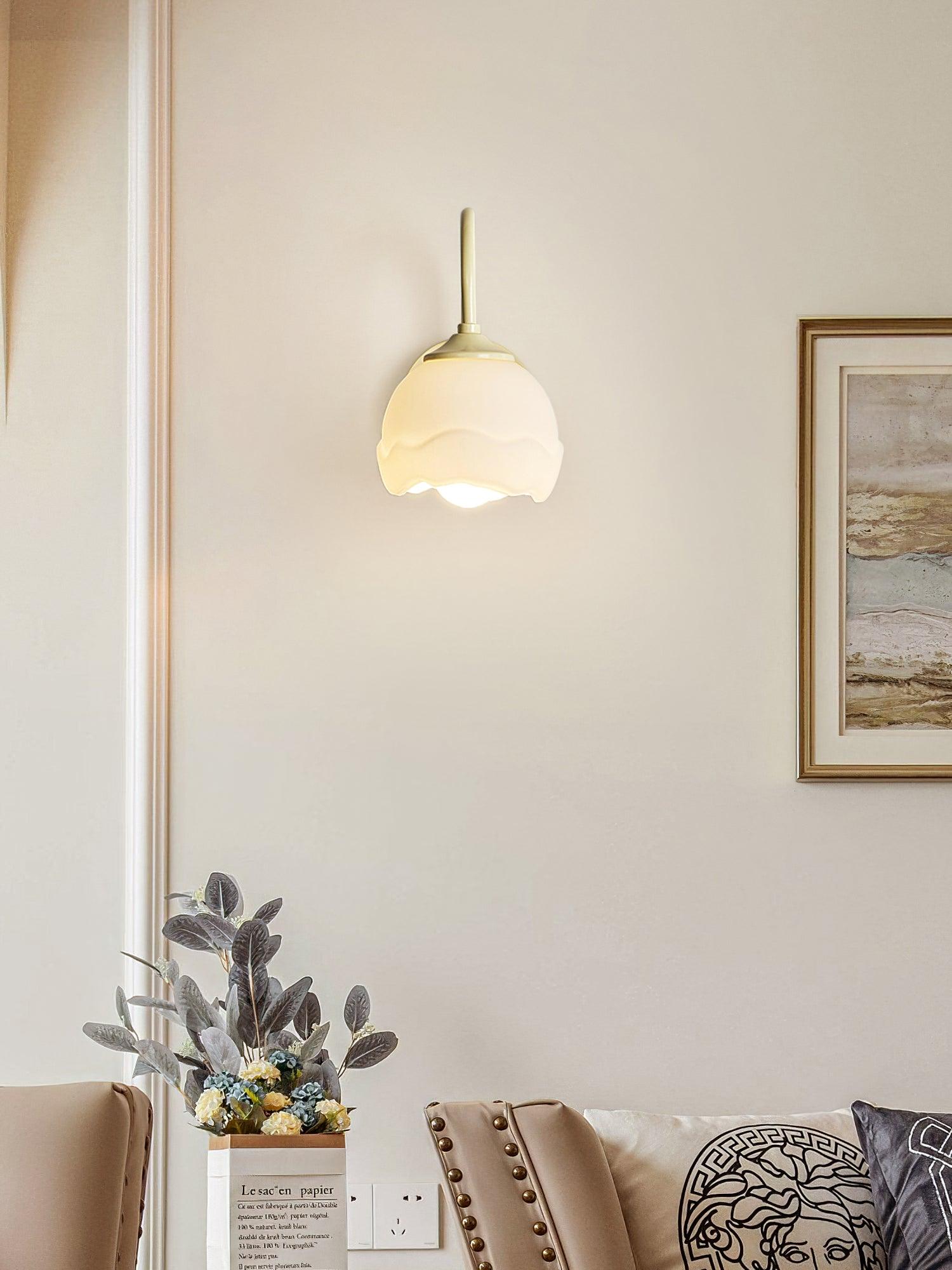 Milk White Floral Wall Lamp - Letslighting