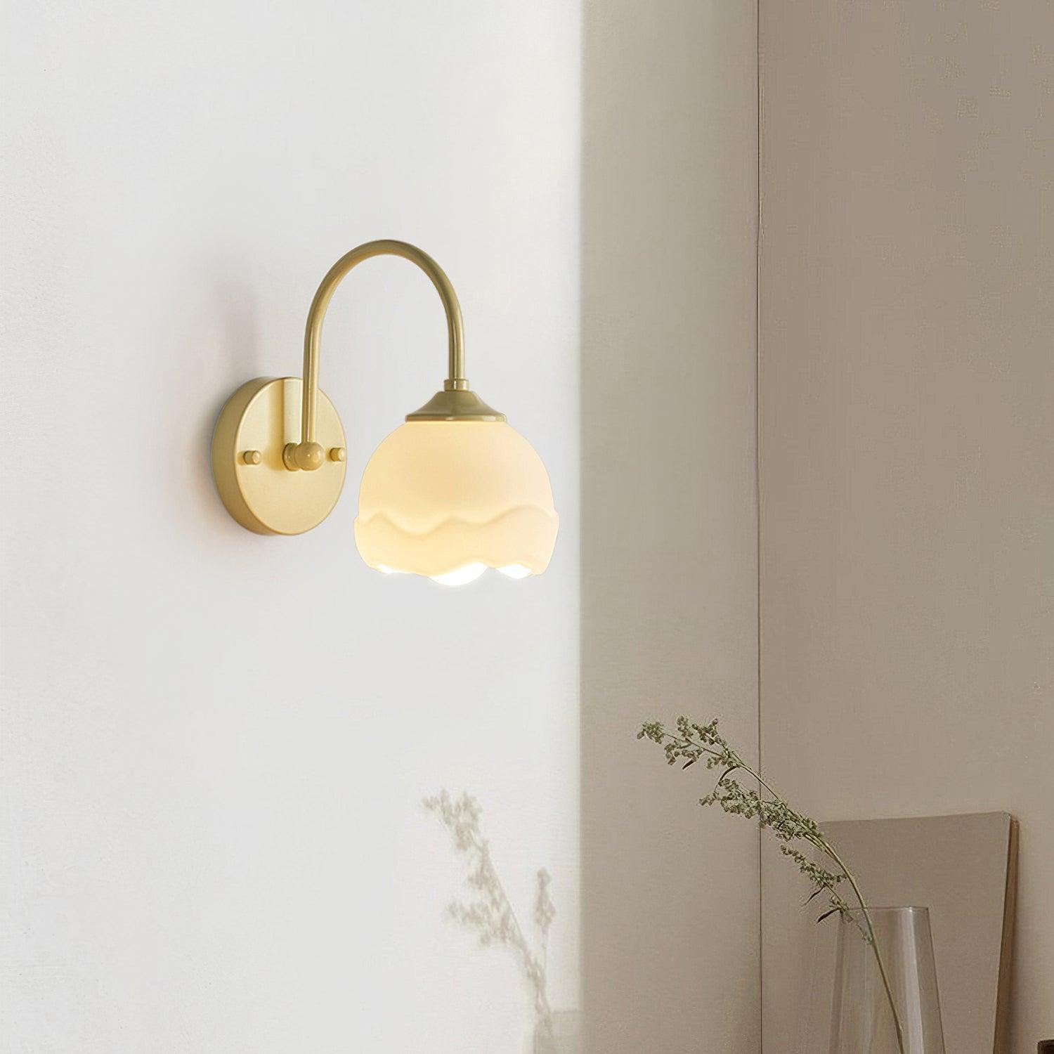 Milk White Floral Wall Lamp - Letslighting