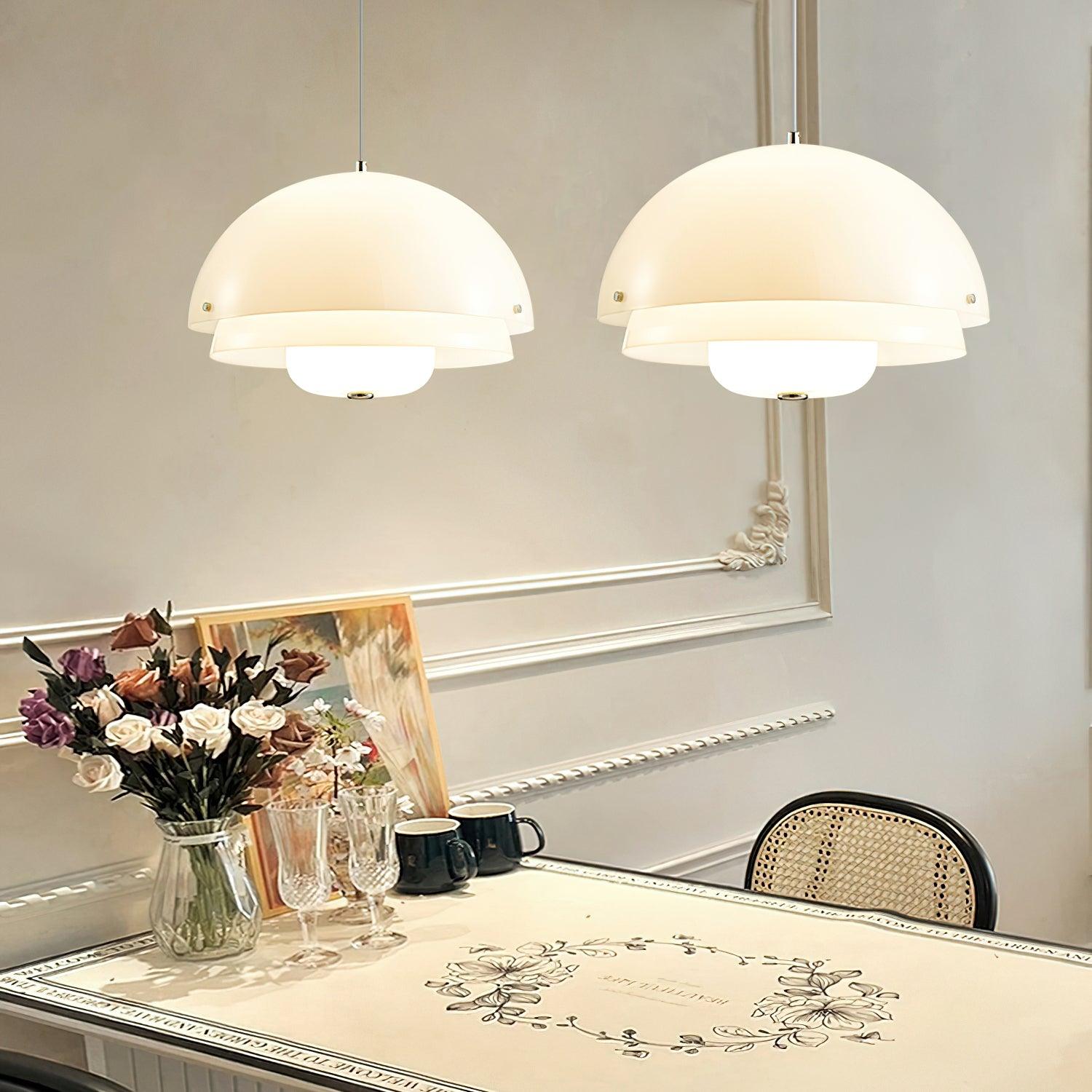 Milk White Layer Pendant Lamp - Letslighting