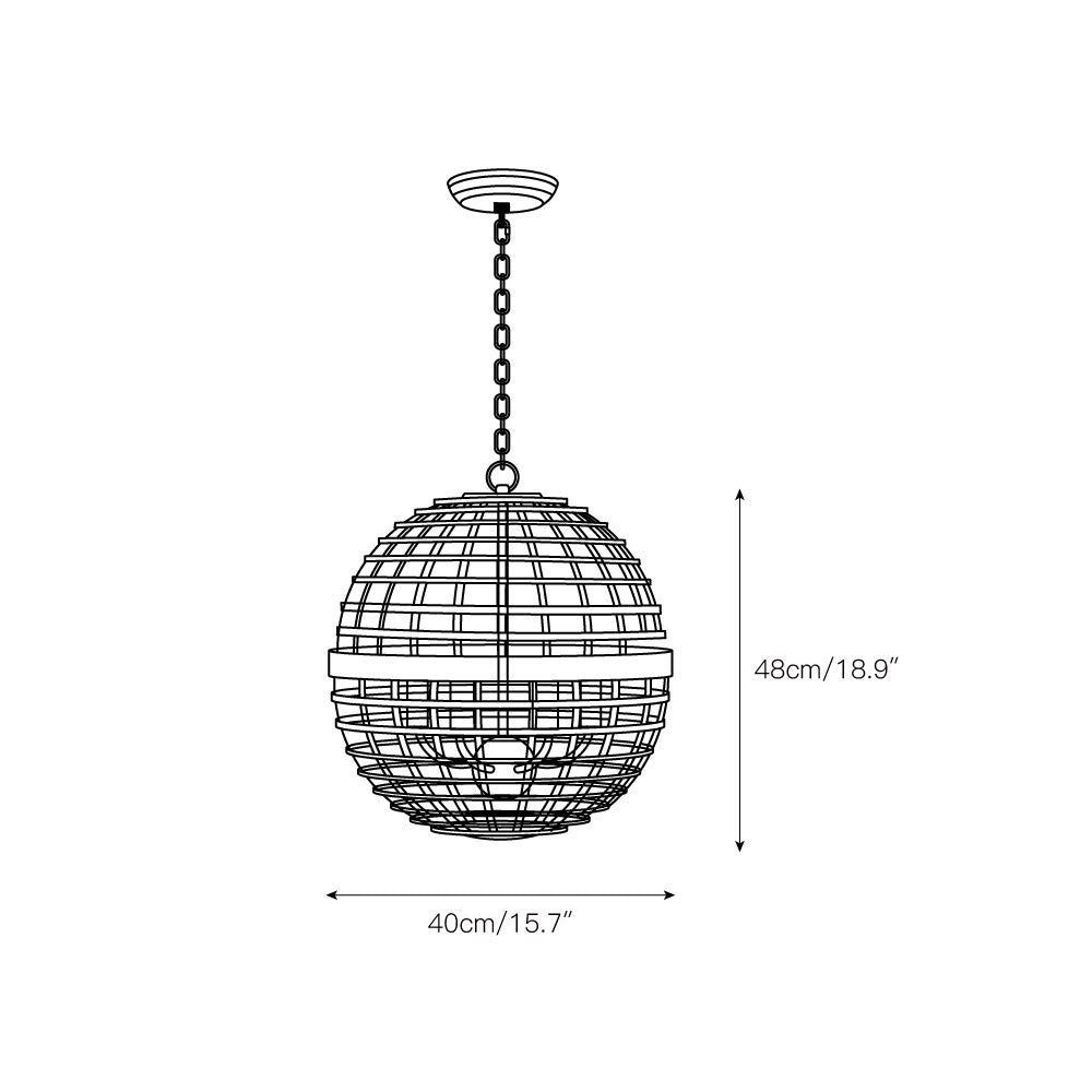 Virinia Individual Creativity Globe Metal Pendant Lamp - Lamp Copper