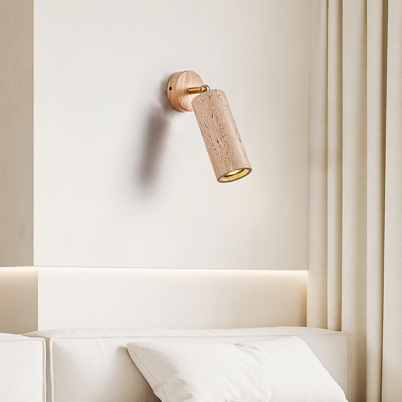 Erzorus Minimalist Travertine Wall Light - Letslighting