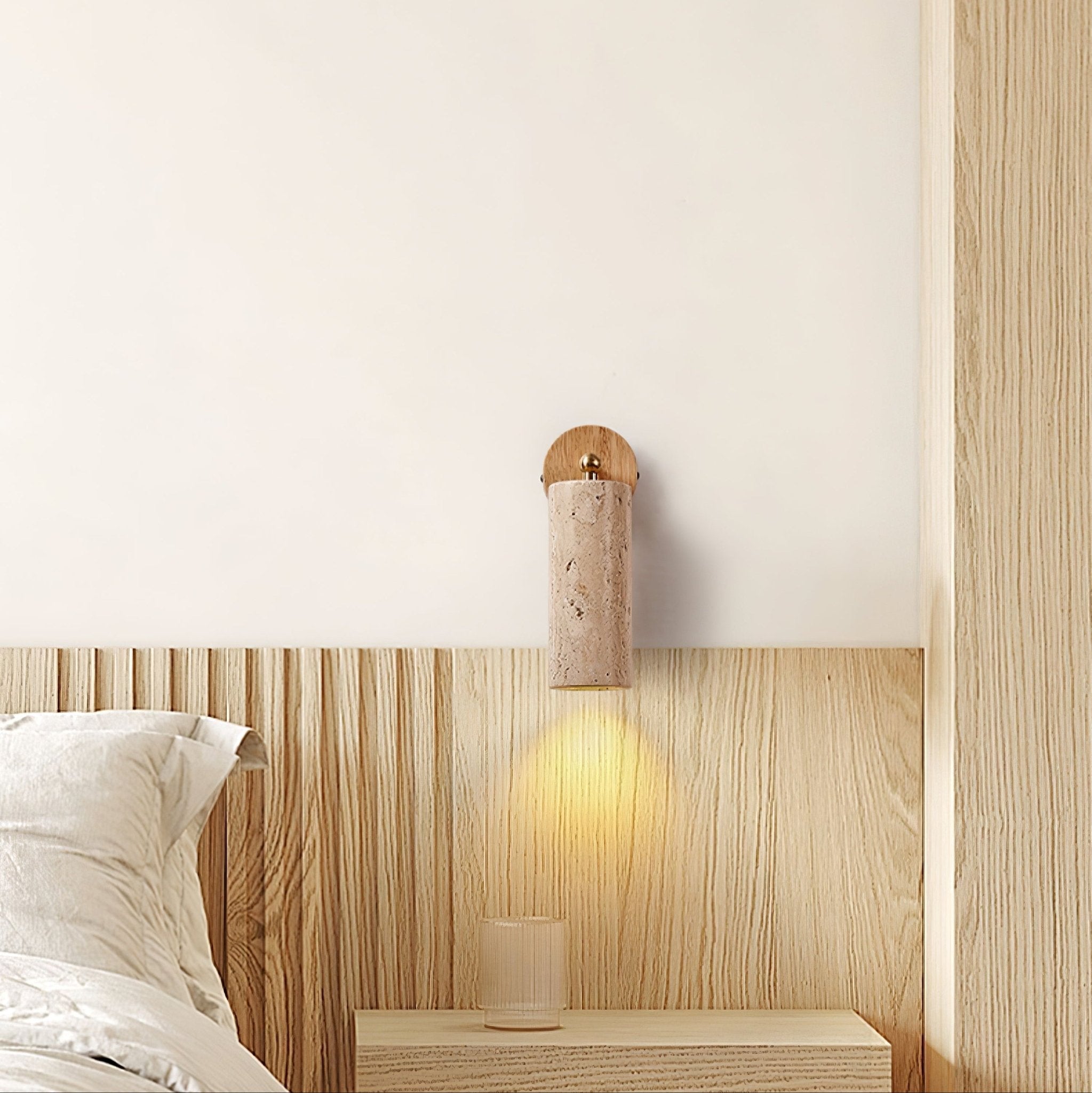 Erzorus Minimalist Travertine Wall Light - Letslighting