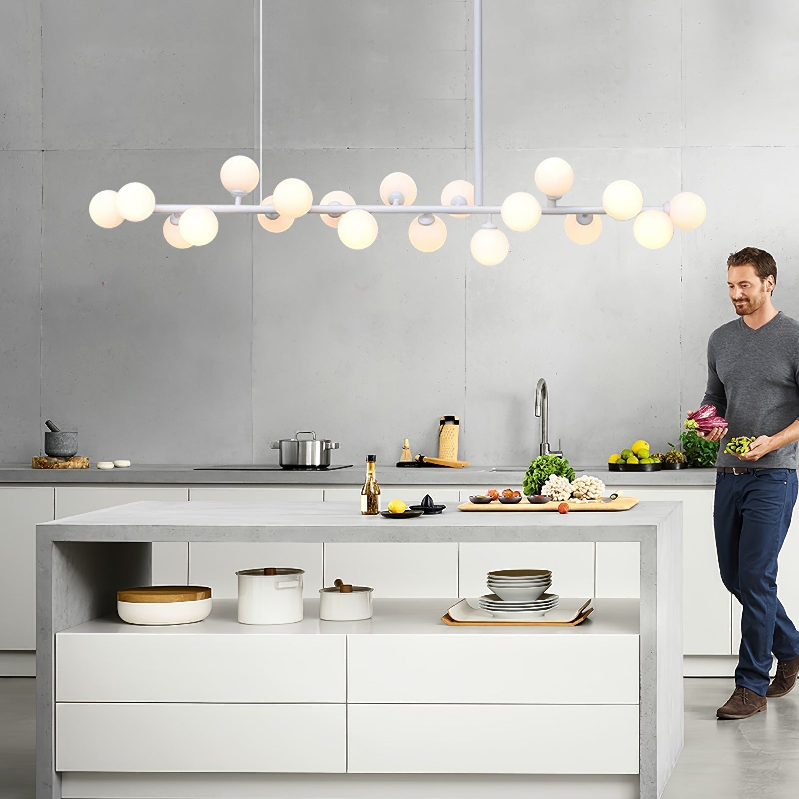 Lumiray Black Linear Globe Pendant Light - Letslighting