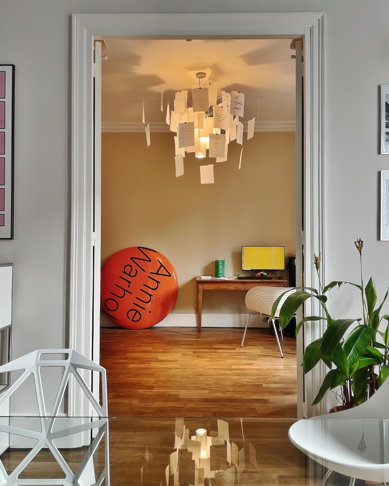 Chandelier Paper and Metal Colorful White Cards Whimsical Modern - Letslighting