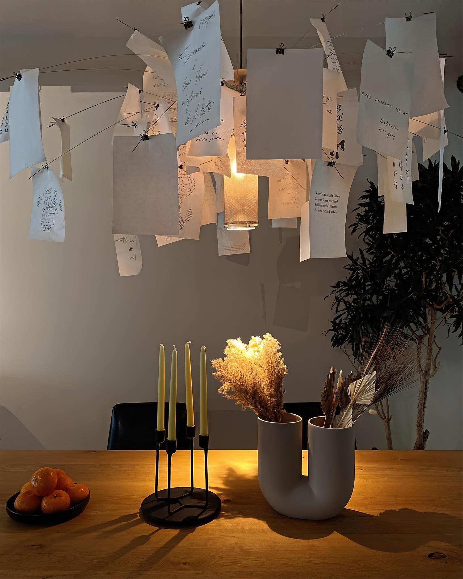Chandelier Paper and Metal Colorful White Cards Whimsical Modern - Letslighting