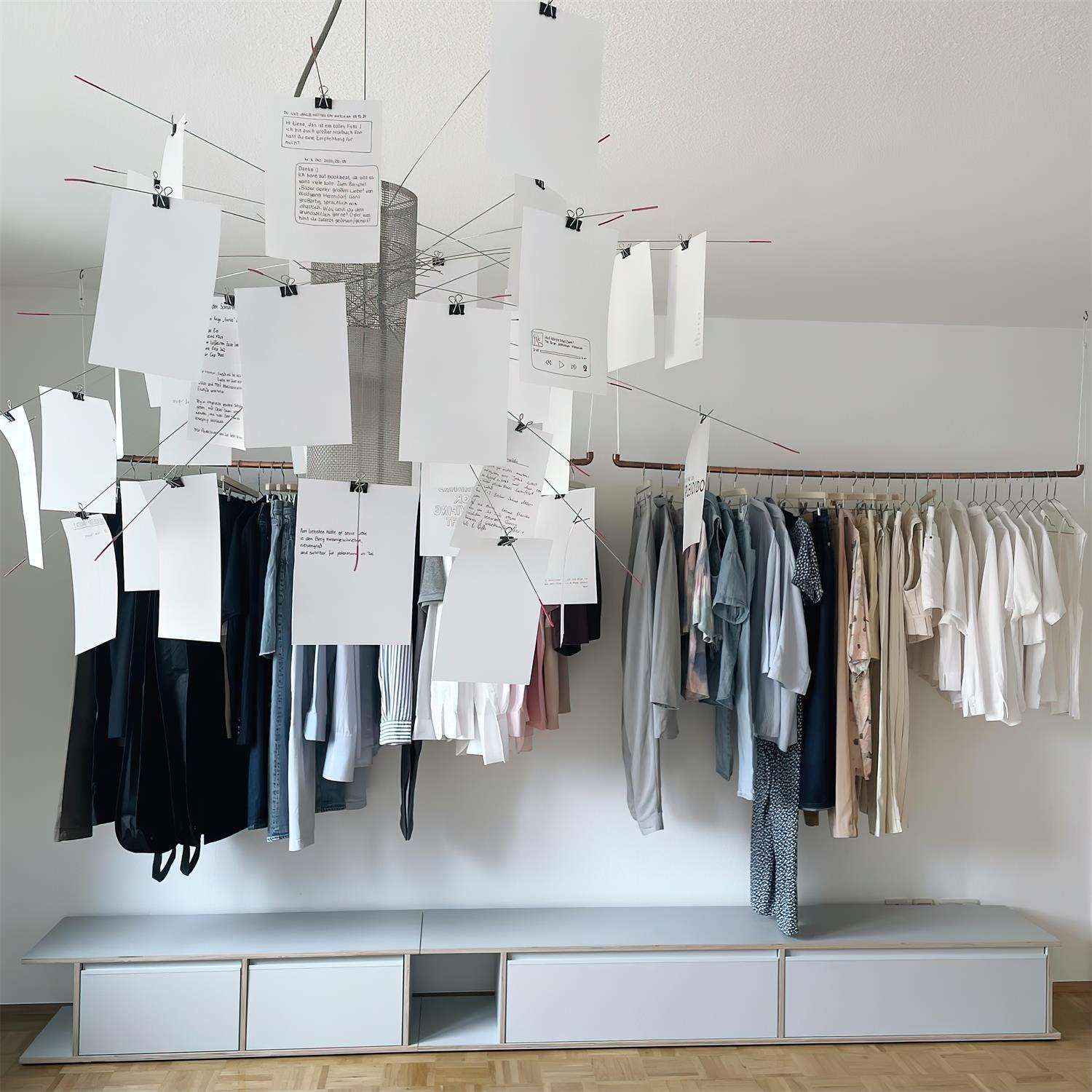 Chandelier Paper and Metal Colorful White Cards Whimsical Modern - Letslighting