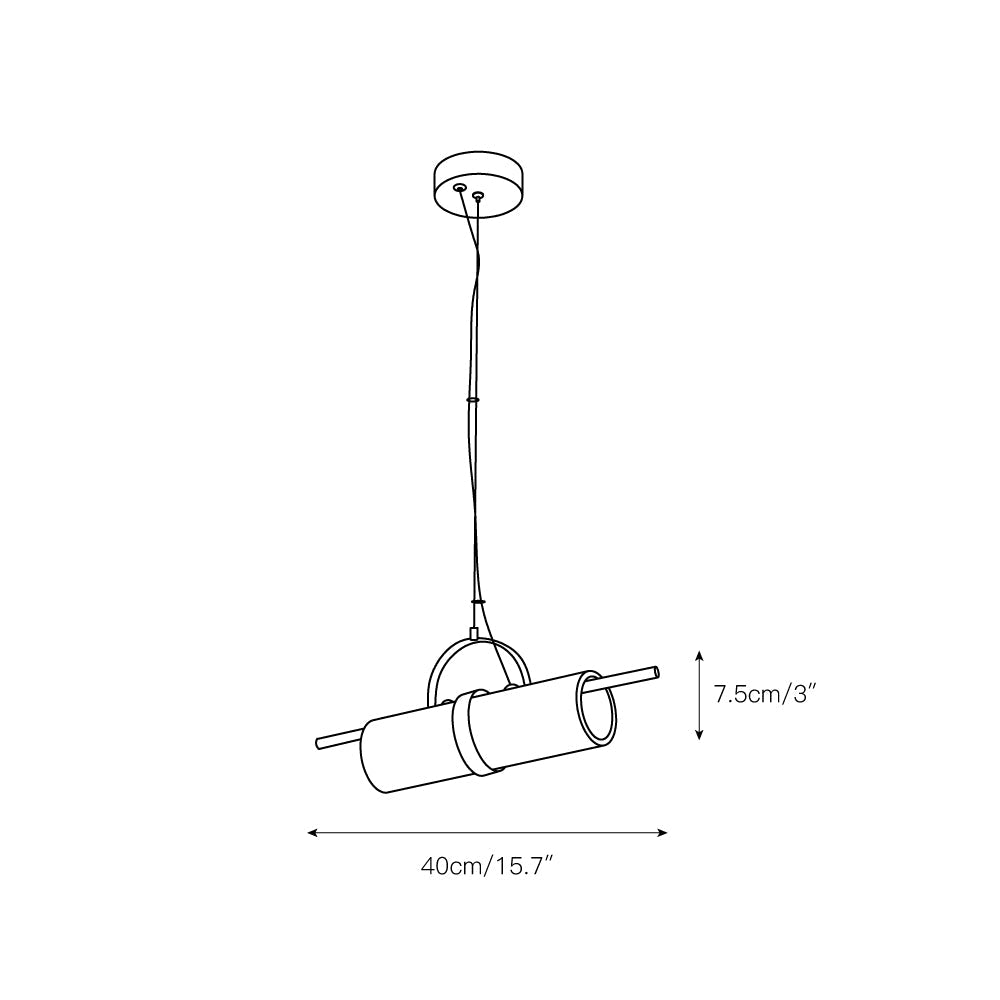 Atheor Modern Minimalist Cylindrical Metal Alabaster Pendant Light - Lamp Copper