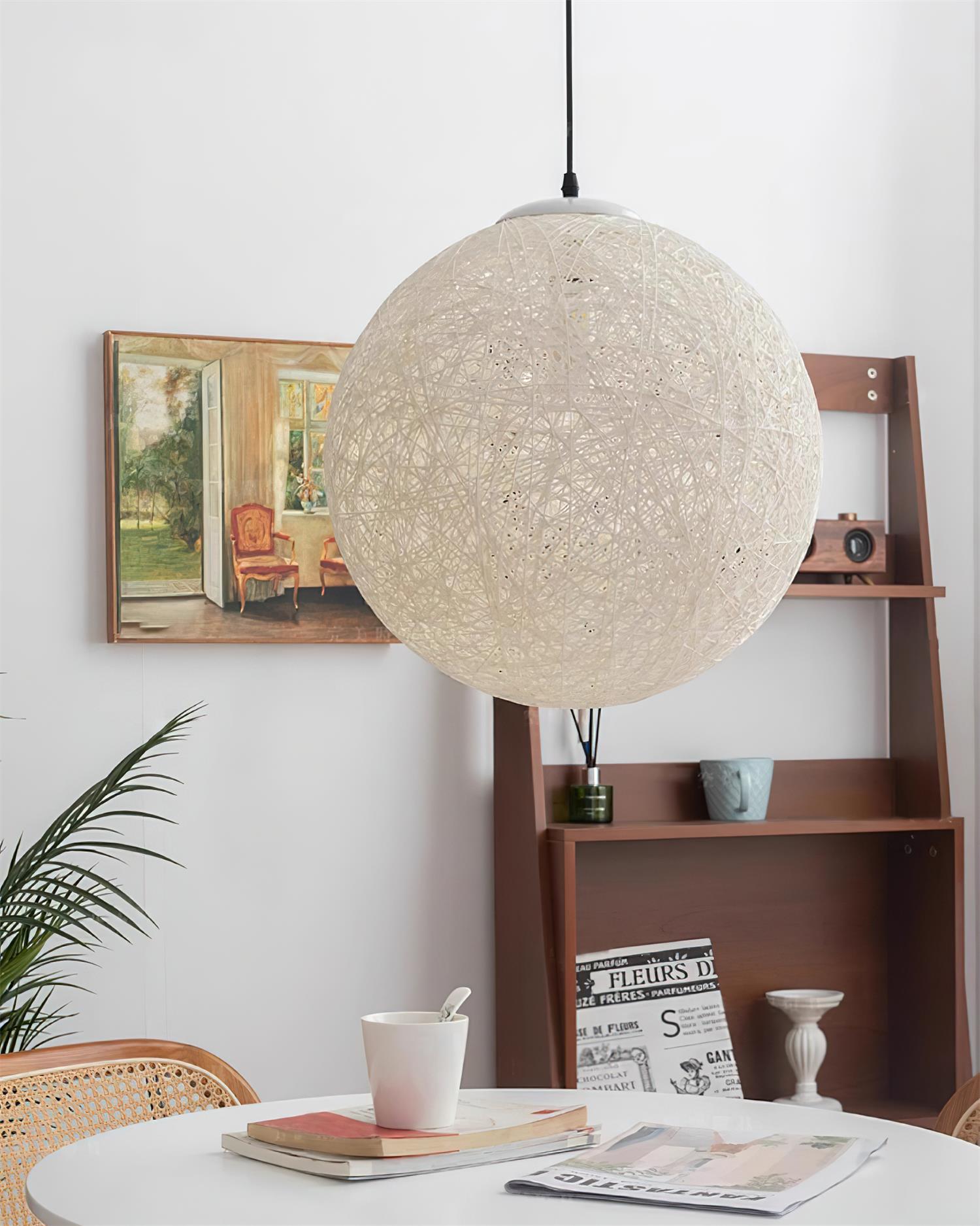 Pendant Light Hemp Rattan Sphere Bohemian - Letslighting