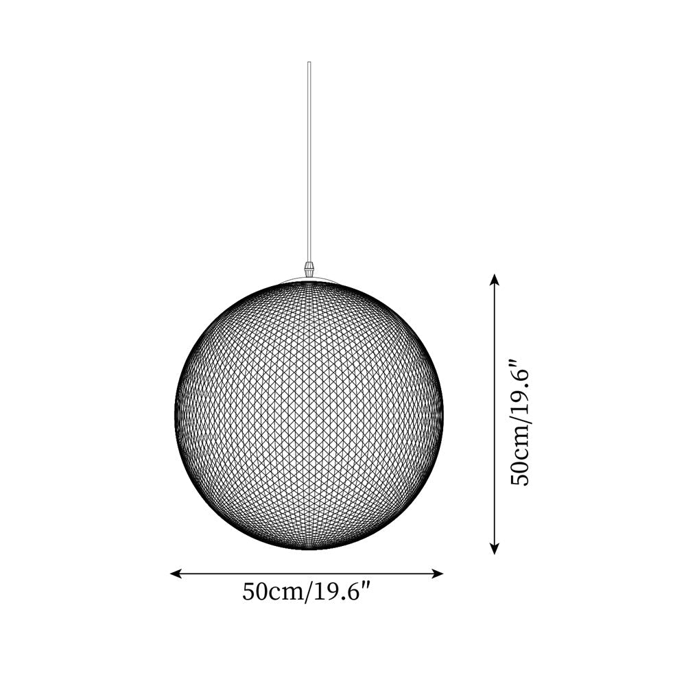 Pendant Light Hemp Rattan Sphere Bohemian - Letslighting