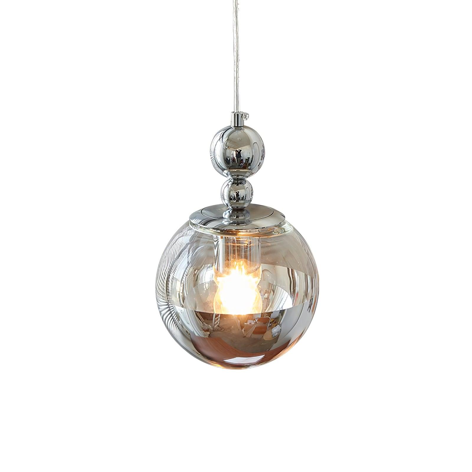 Zanorir Modern Minimalist Art Mirrorball Glass Metal Pendant Light - Letslighting