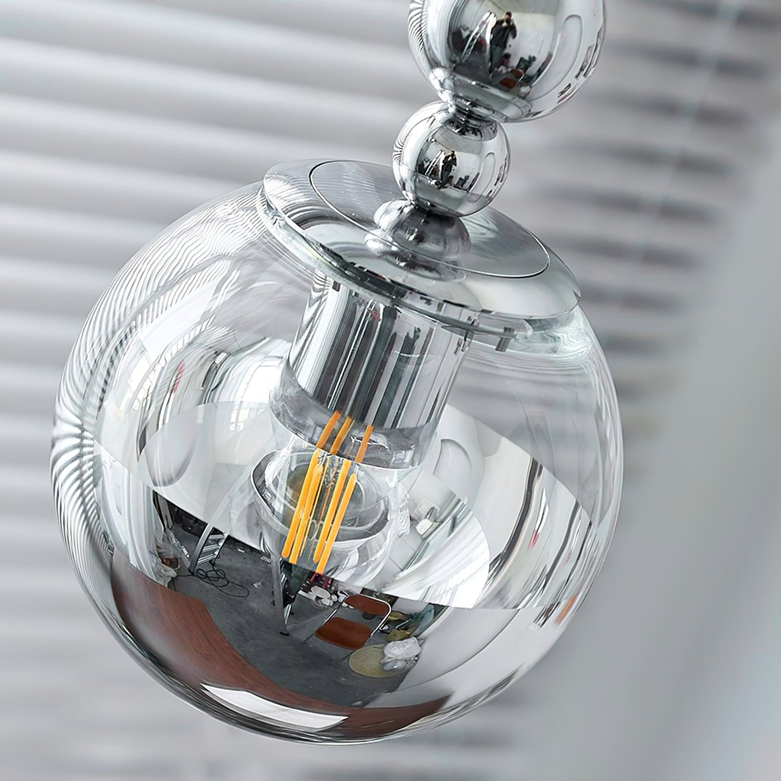 Zanorir Modern Minimalist Art Mirrorball Glass Metal Pendant Light - Letslighting