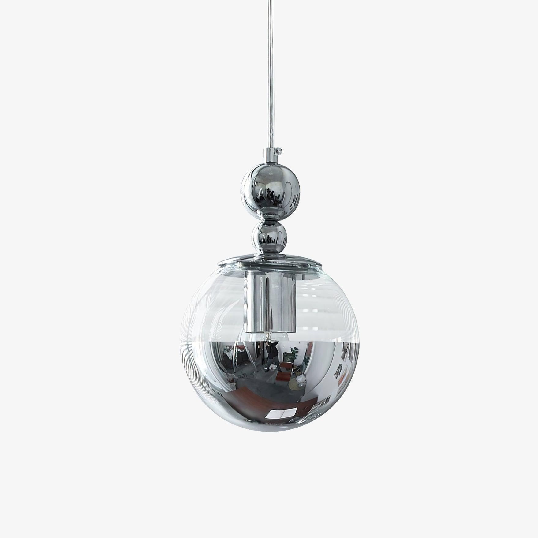Zanorir Modern Minimalist Art Mirrorball Glass Metal Pendant Light - Letslighting